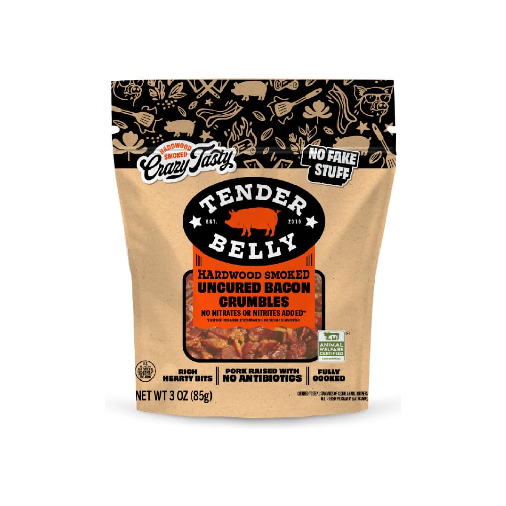 Tender Belly Uncured Hardwood Smoked Bacon Crumbles, 3 Ounce