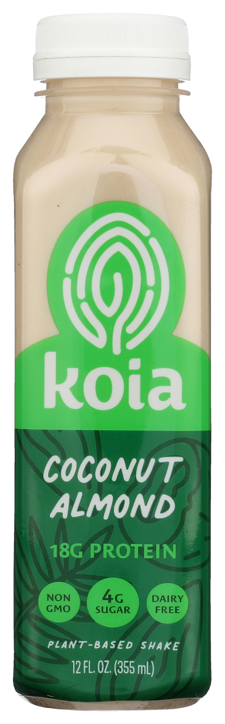 Koia Almond Coconut Protein Beverage, 12 Fl Oz | Ready To Drink Plant Protein Shake - Low Sugar, Dairy Free, Gluten Free, Soy Free, Non GMO, Kosher, Vegan (12 Fl Oz)