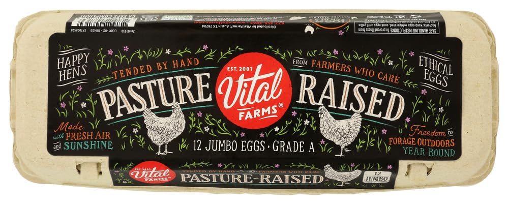 Vital Farms Pasture Raised Jumbo Grade A Eggs, 12 Ct