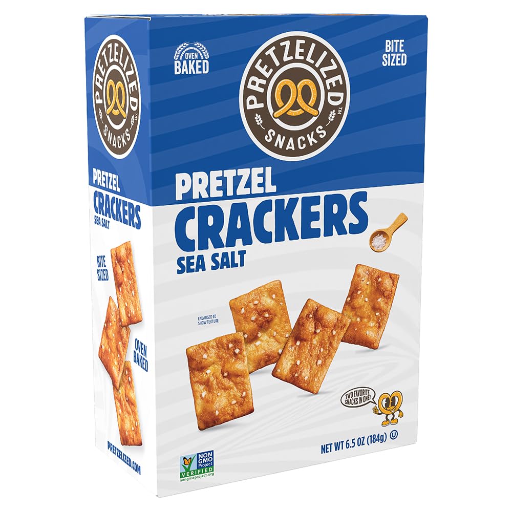 Pretzelized, Sea Salt Pretzel Crackers, 6.5 Ounce