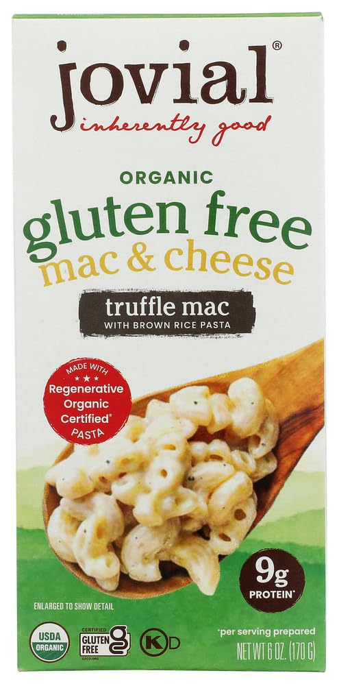 Jovial Organic Gluten Free Truffle Mac and Cheese - Whole Grain Pasta, Organic Pasta, Truffle Macaroni and Cheese, Gluten Free, Award Winning Taste, Made in Italy - 6 Oz