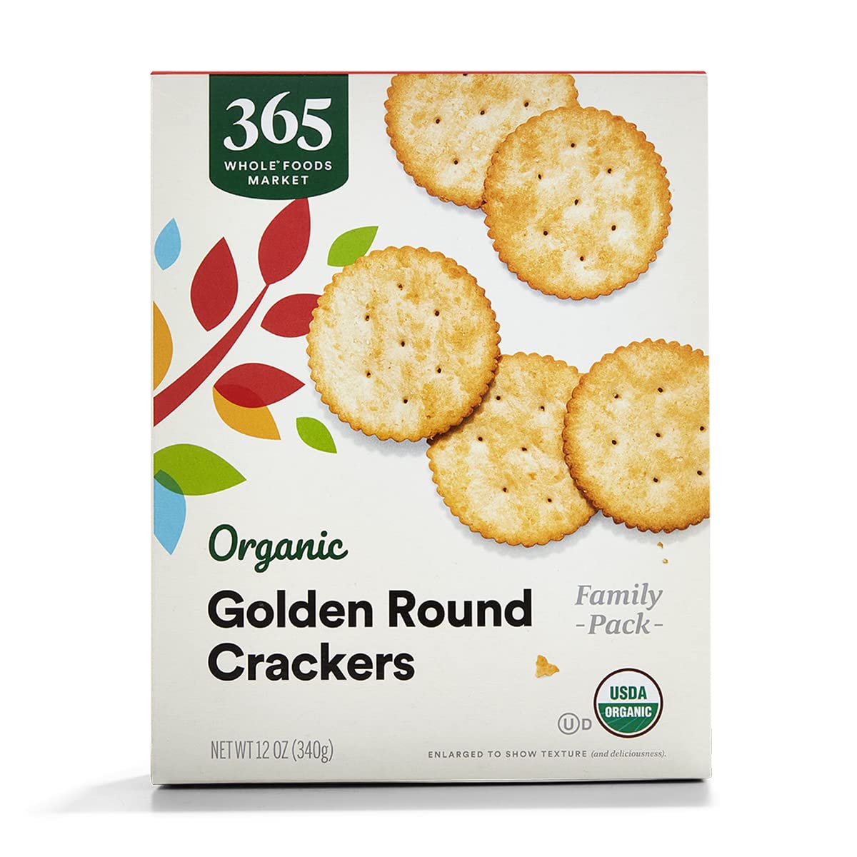 Organic Golden Round Crackers, 12 Ounce