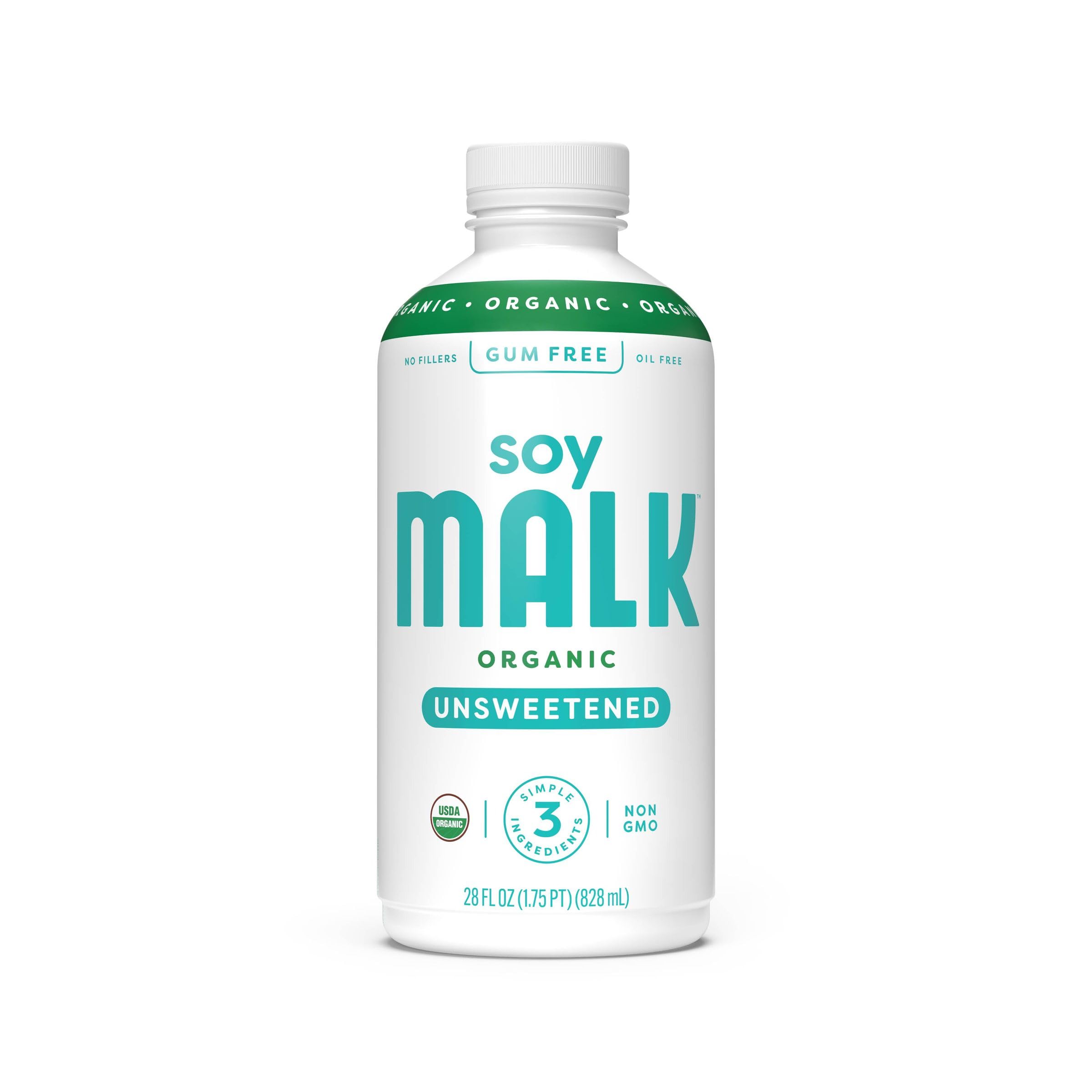 Malk, Organic Unsweetened Soy Milk, 28 Fl Oz