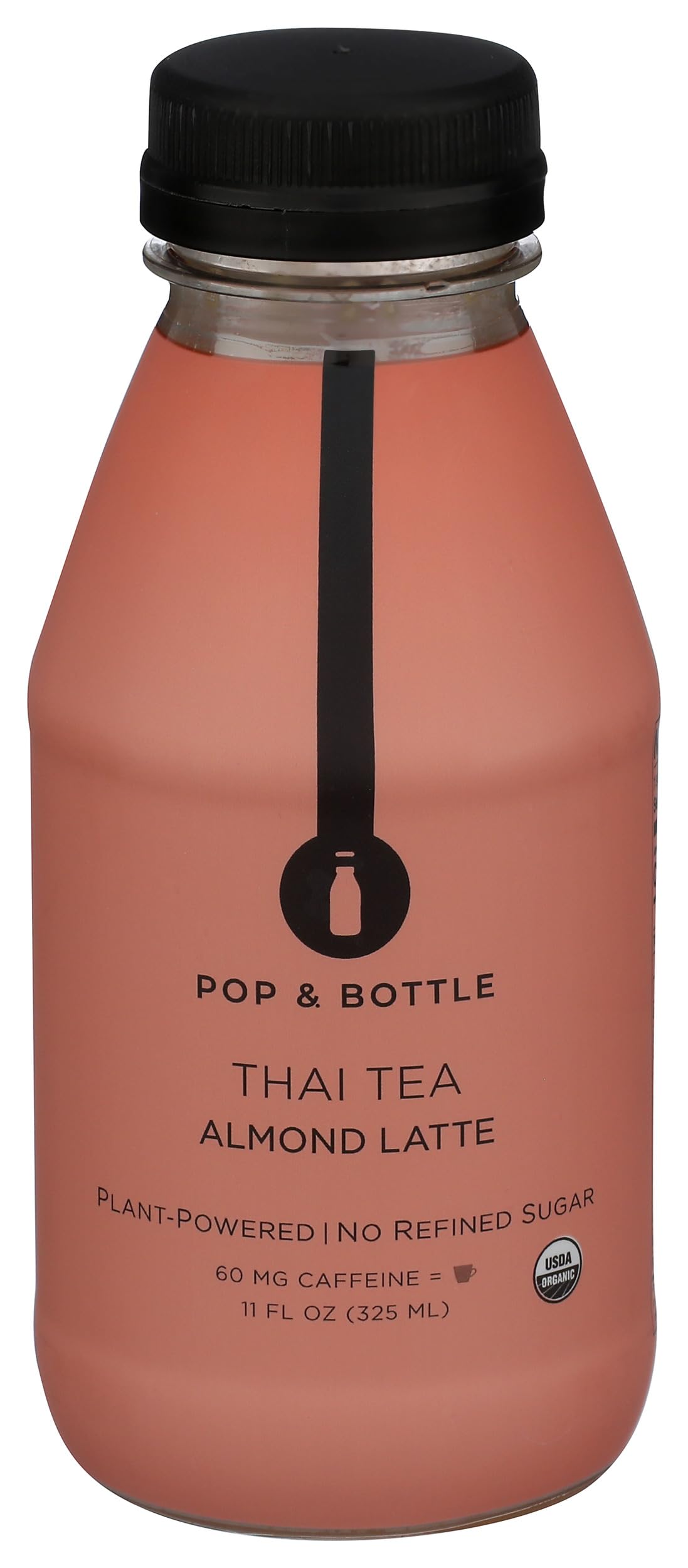 Pop and Bottle Organic Thai Tea Almond Latte, 11 FZ