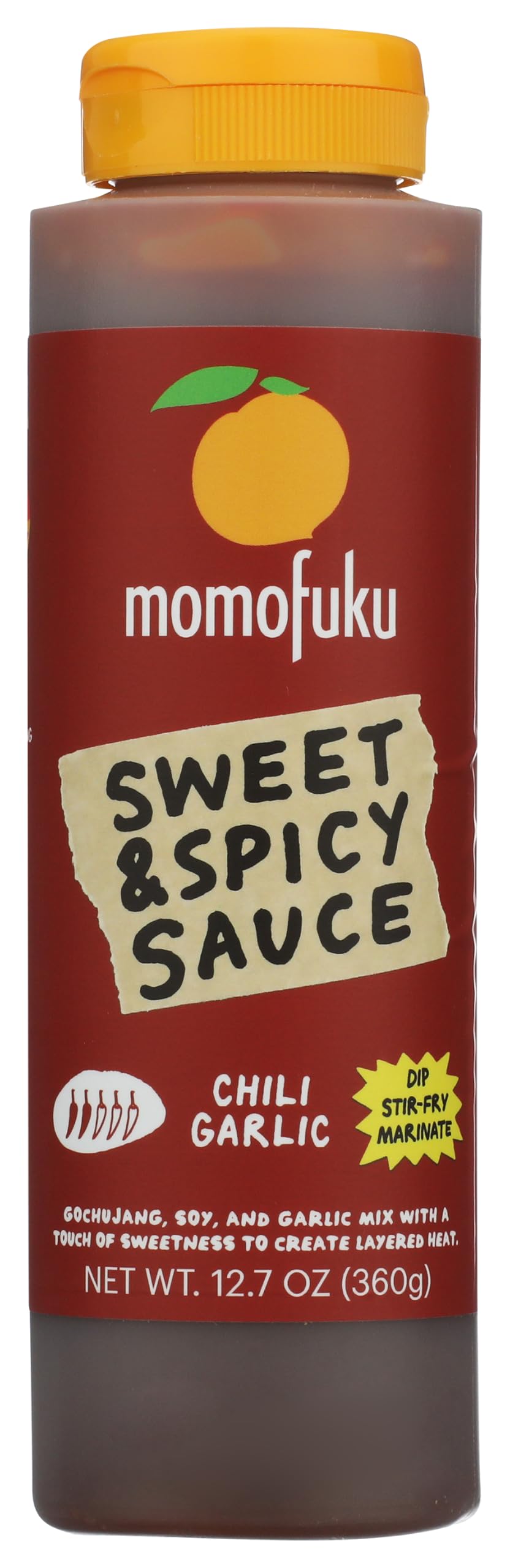 Momofuku Sweet & Spicy Sauce by David Chang, 12.7 oz All Purpose Sauce | Gochujang sauce with dark brown sugar, rice vinegar, and toasted sesame oil. Layered heat that builds without burning.