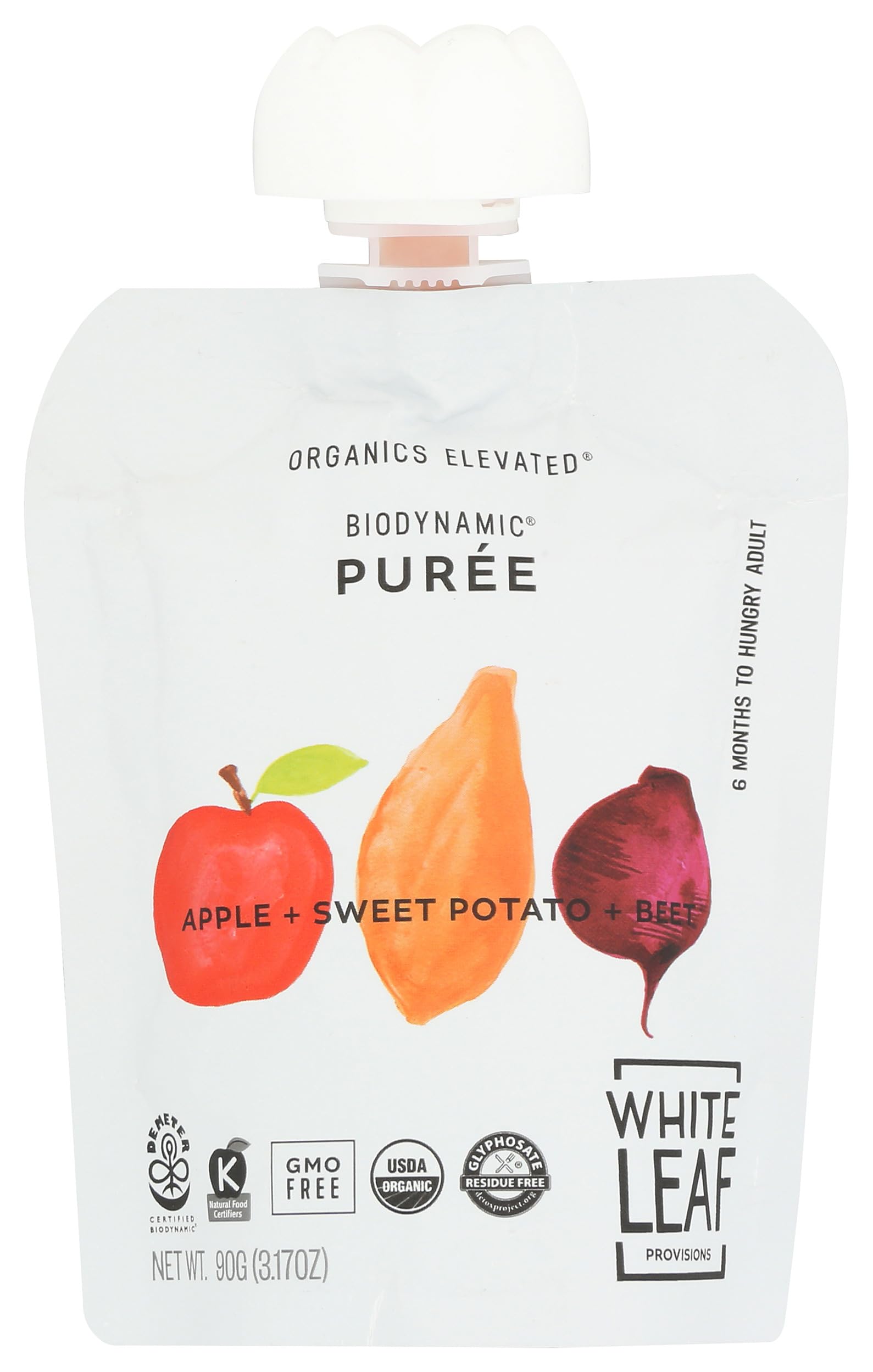 White Leaf Provisions Organic Apple Sweet Potato Beet Baby Food, 3.17 OZ