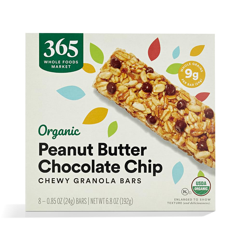 Organic Chocolate Chip Peanut Butter Granola Bar, 8 Count