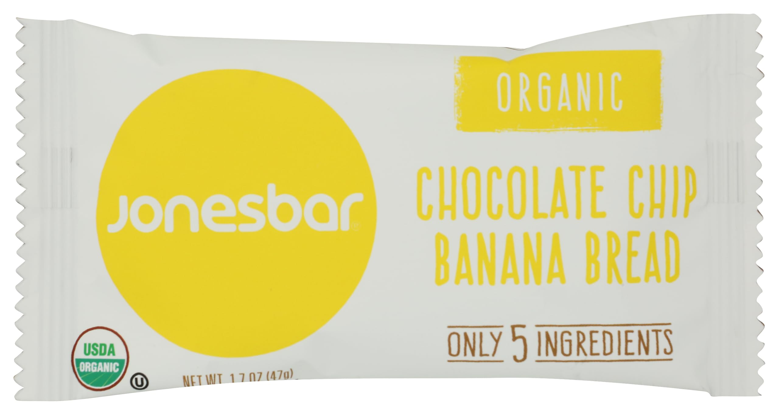 JONESBAR Organic Plant Based Protein Bars | Fruit & Nut Bar, Kosher, Gluten Free, Breakfast Bars, School Snacks, Vegan Snack & Healthy Snacks for Adults and Kids (1 Bar) (1 Count (Pack of 1), Chocolate Chip Banana Bread)