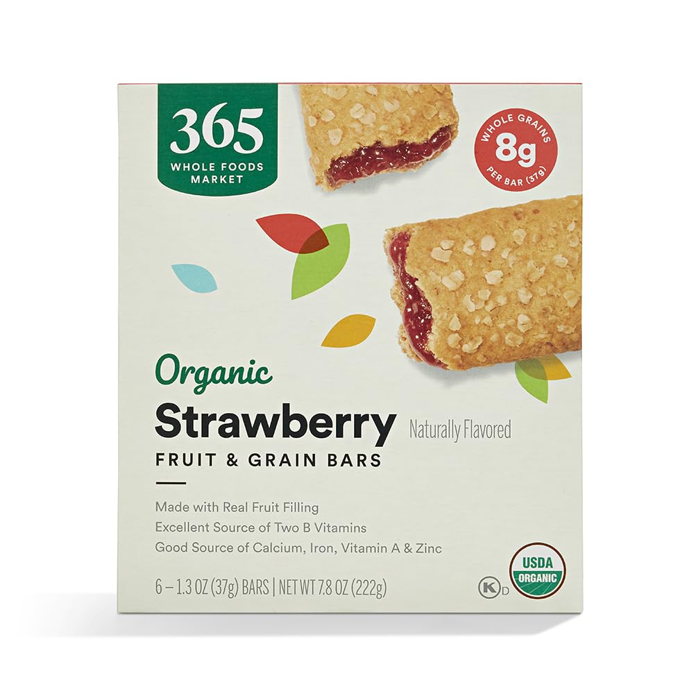 Organic Strawberry Cereal Bar 6 Count, 7.8 Ounce
