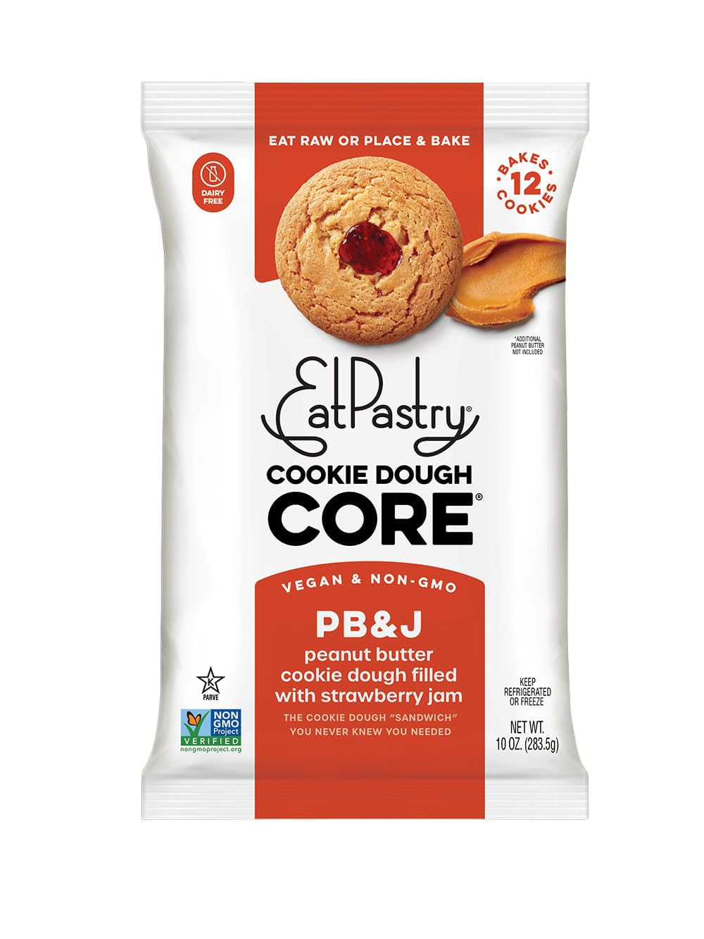 Eat Pastry Peanut Butter Jelly Core Cookie Dough, 10 OZ