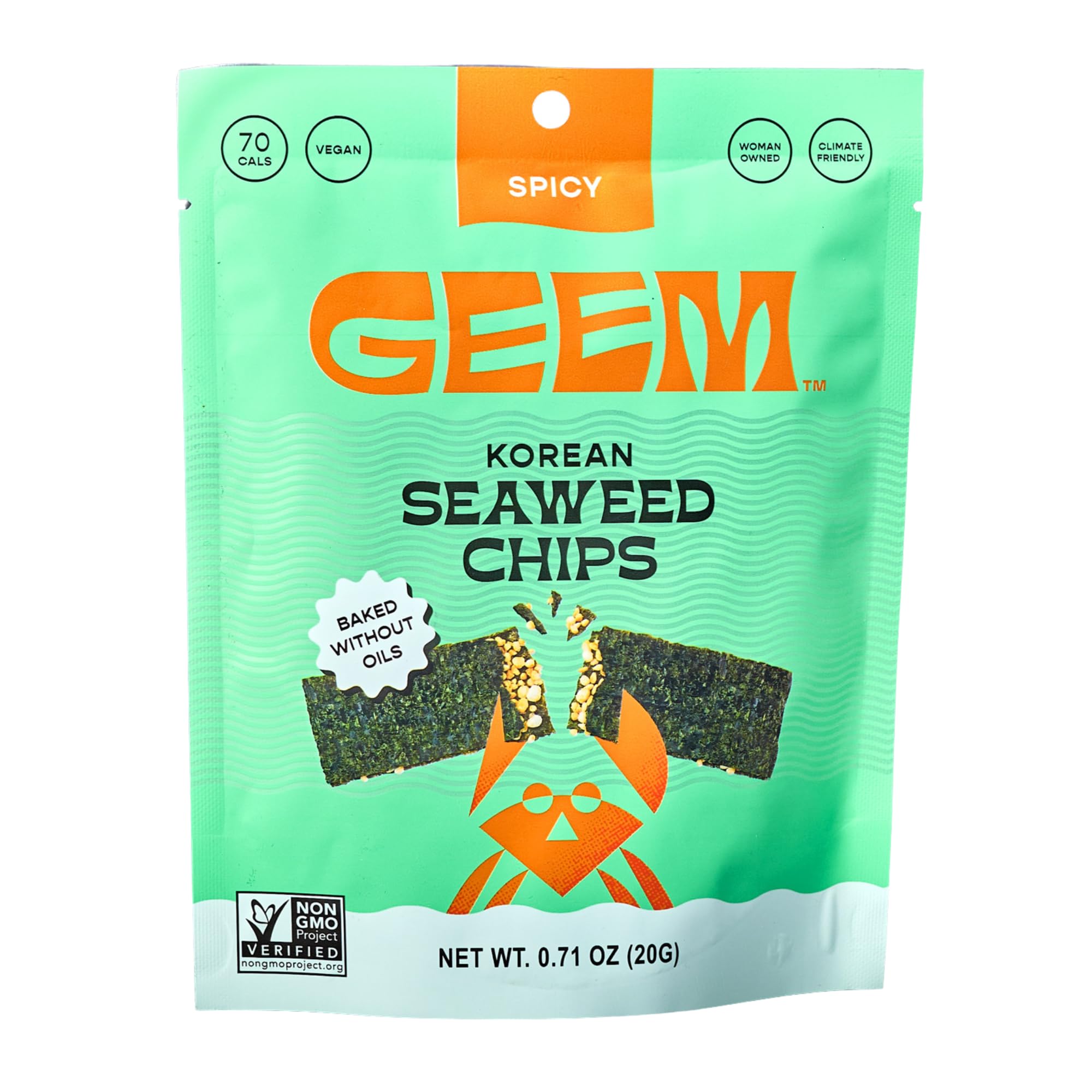 Chips Korean Seaweed Spicy, 0.71 Ounce