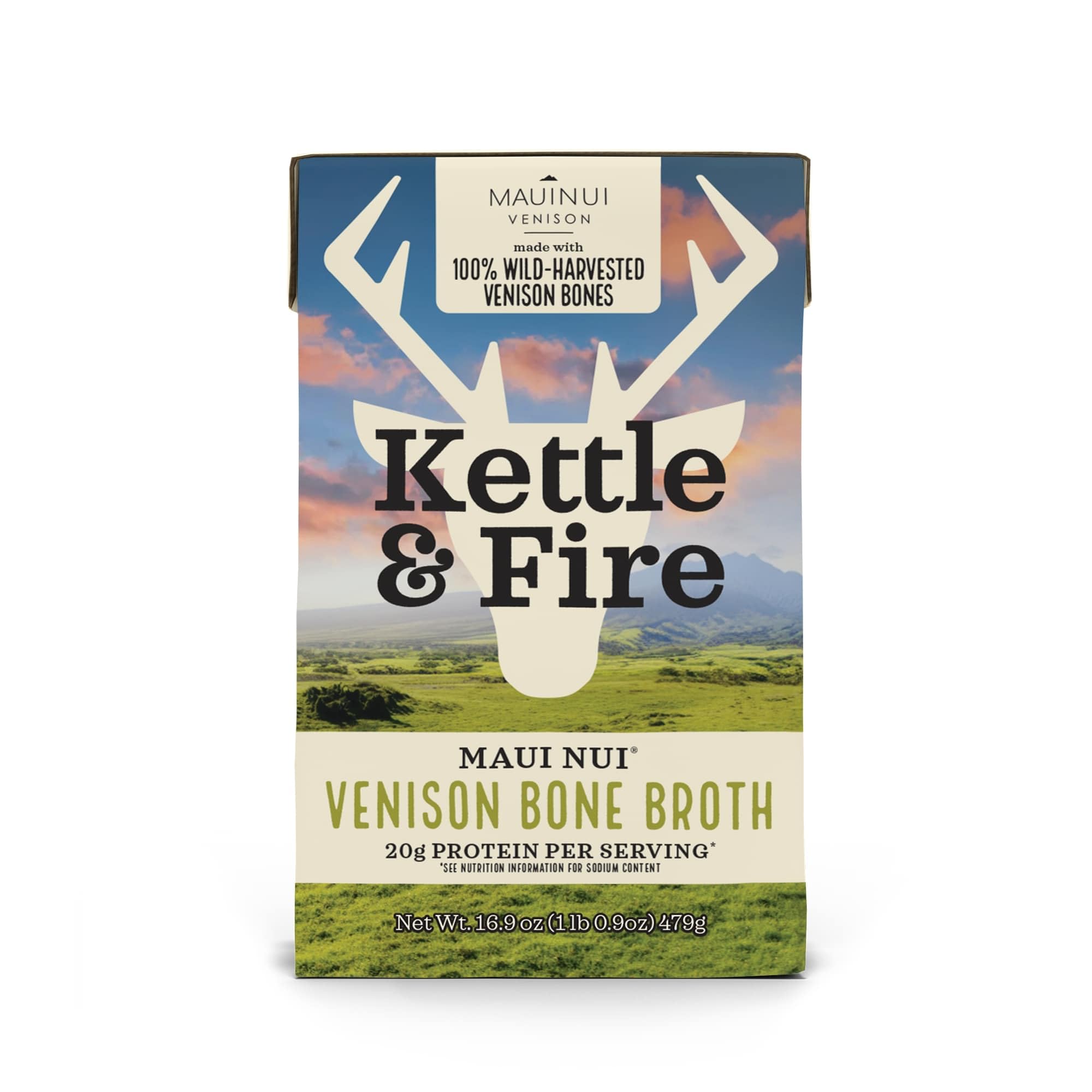 Kettle & Fire Maui Nui Venison Bone Broth, 16.9 OZ