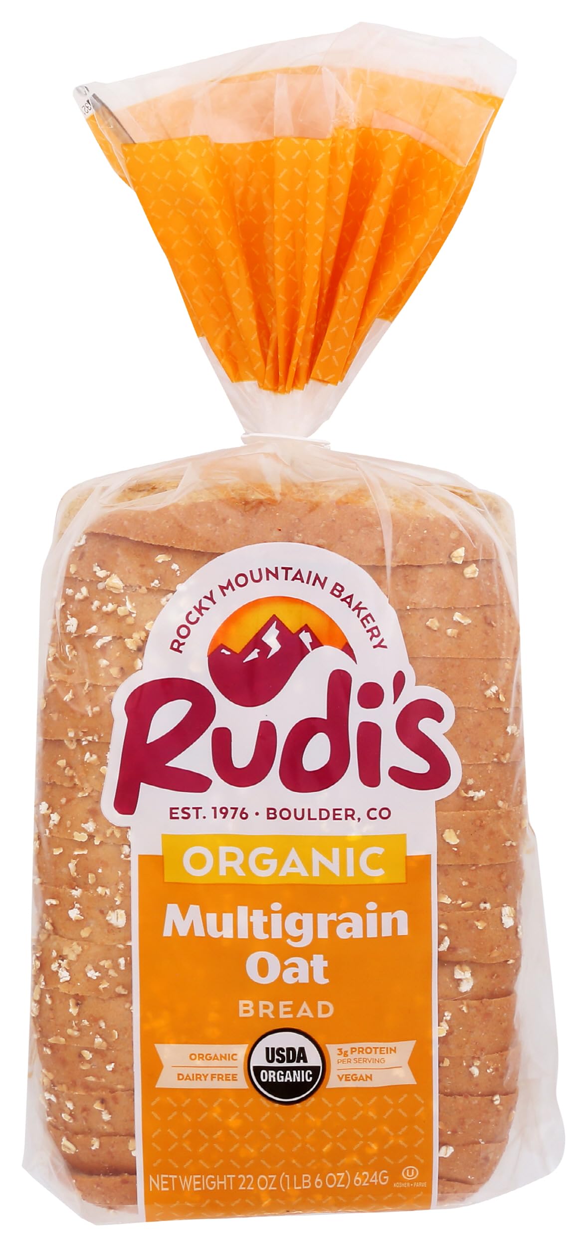 Rudis Bakery, Bread Multigrain Oat Organic, 22 Ounce