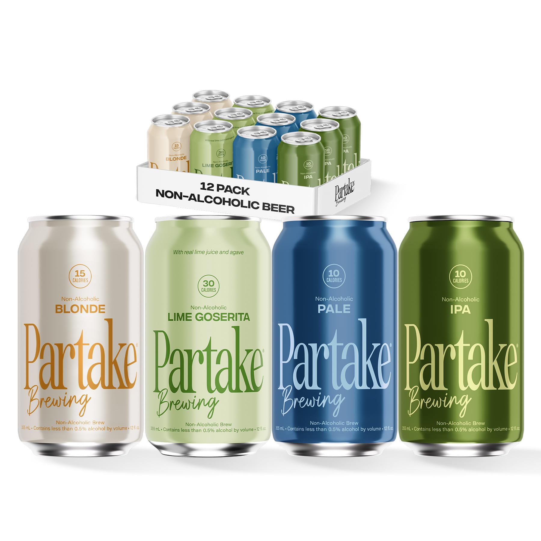 Partake Brewing Non-Alcoholic Variety 12pk Cans, 12 FZ