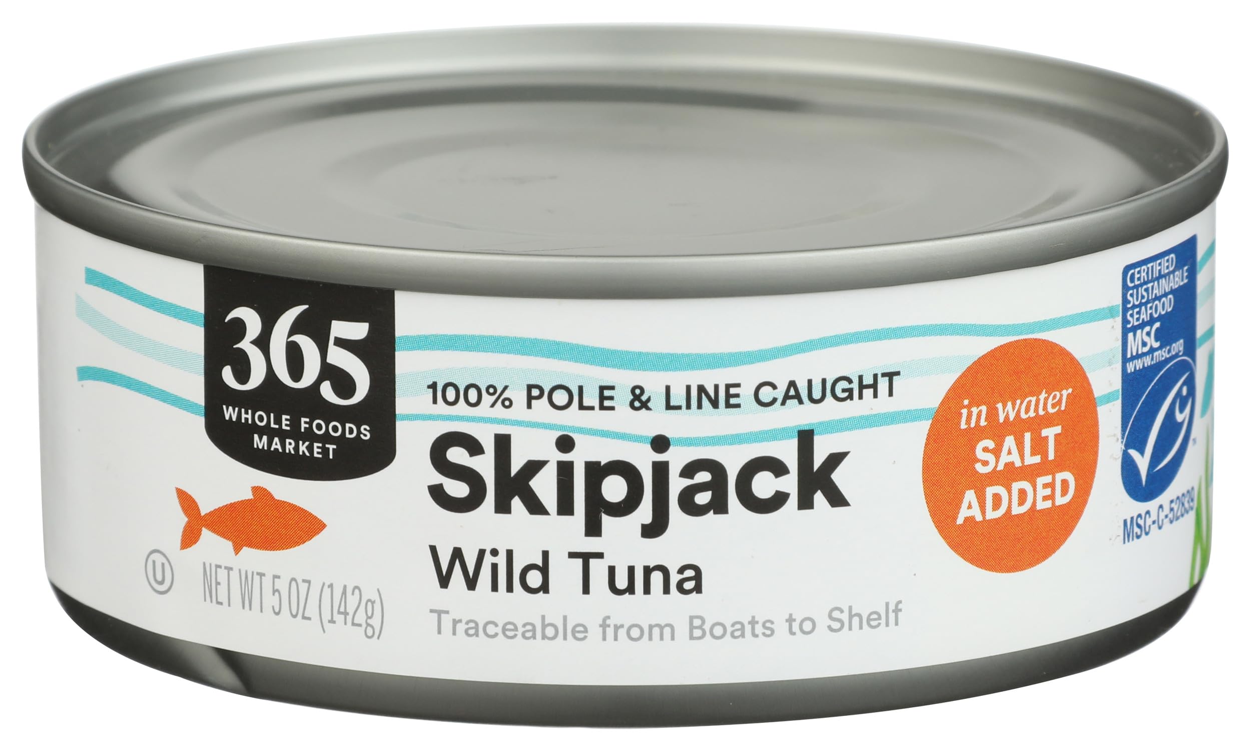 Salted Skipjack Tuna in Water, 5 Ounce
