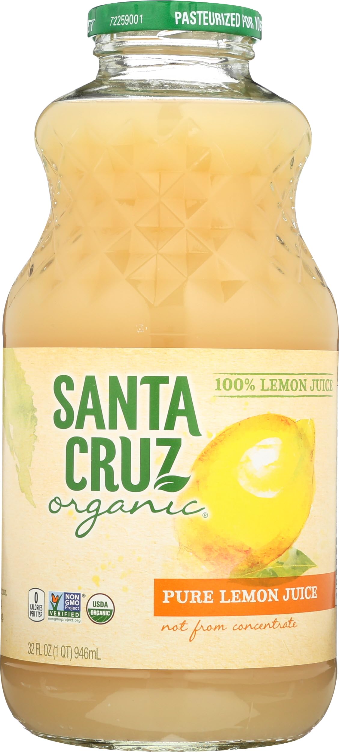 Santa Cruz Organic 100% Pure Lemon Juice, 32 fl oz (Pack of 1)