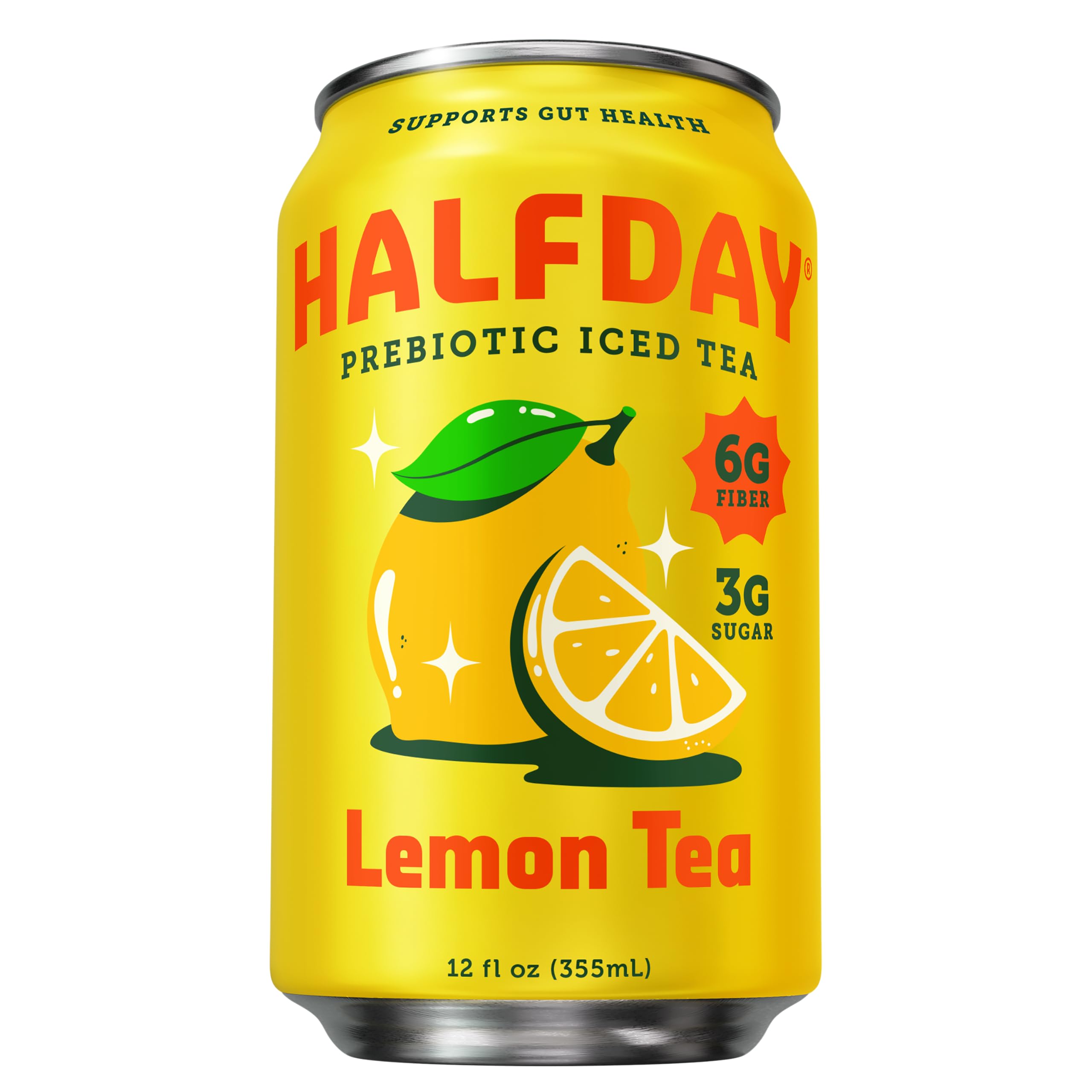 Halfday Prebiotic Lemon Iced Tea, 12 Fl Oz