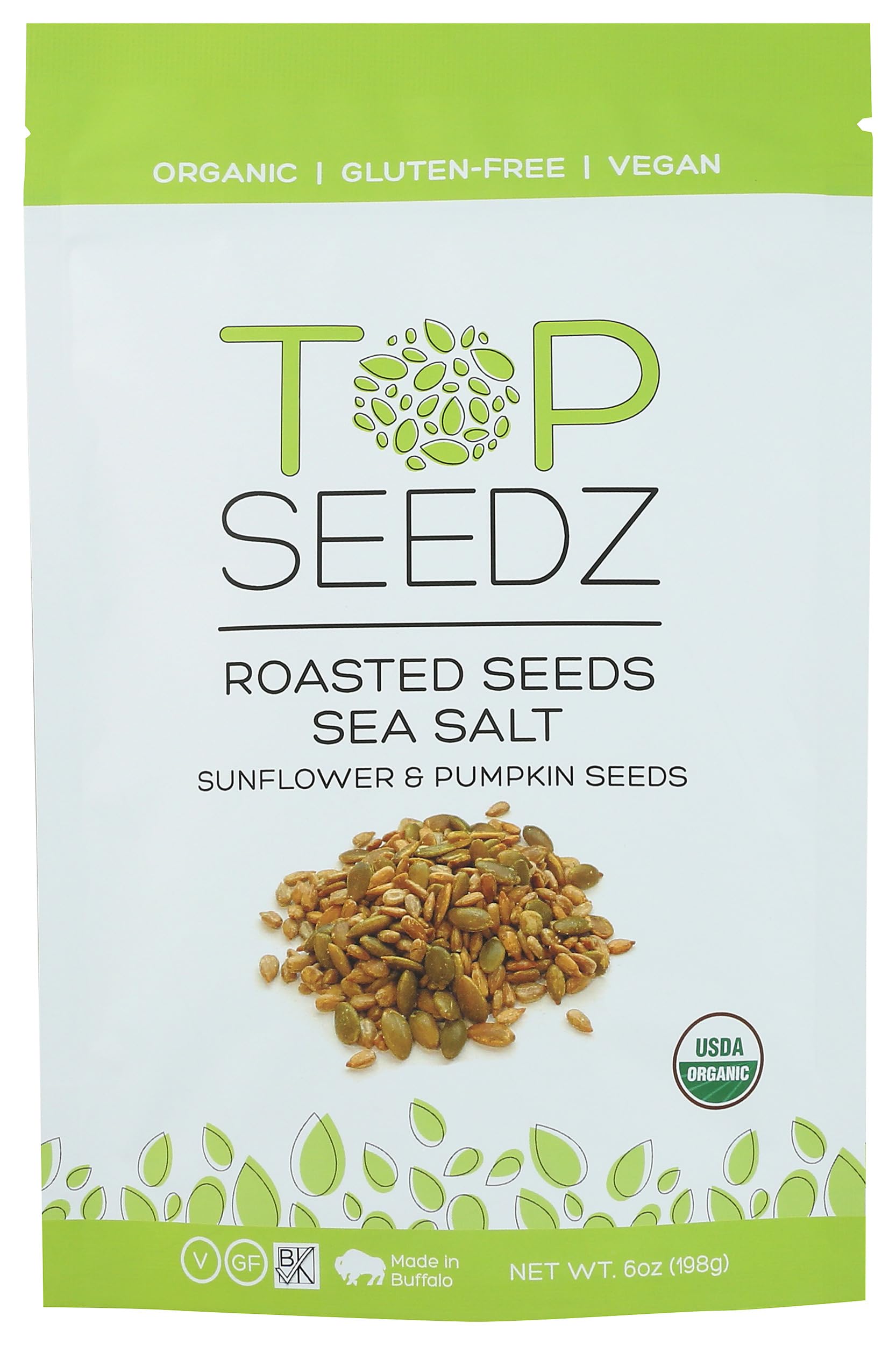Seeds Roasted Sea Salt Organic, 6 Ounce