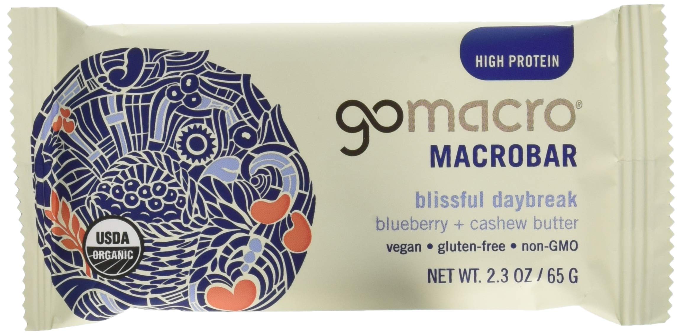 Gomacro, Macrobar Blueberry Cashew Butter Organic, 12 Count, 27.6 Ounce