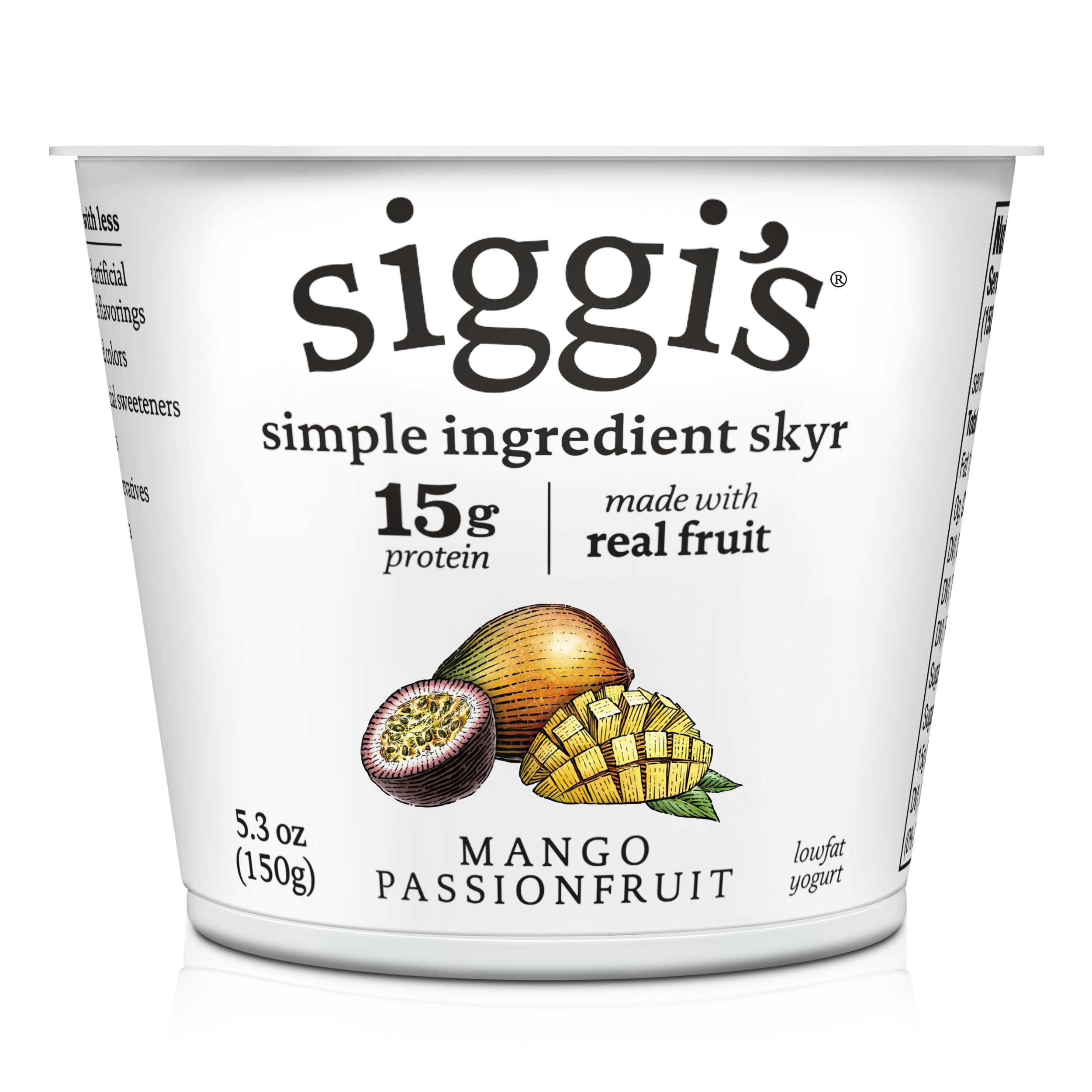 siggi’s Mango Passionfruit Icelandic-Style Lowfat Yogurt, 5.3 oz Cup