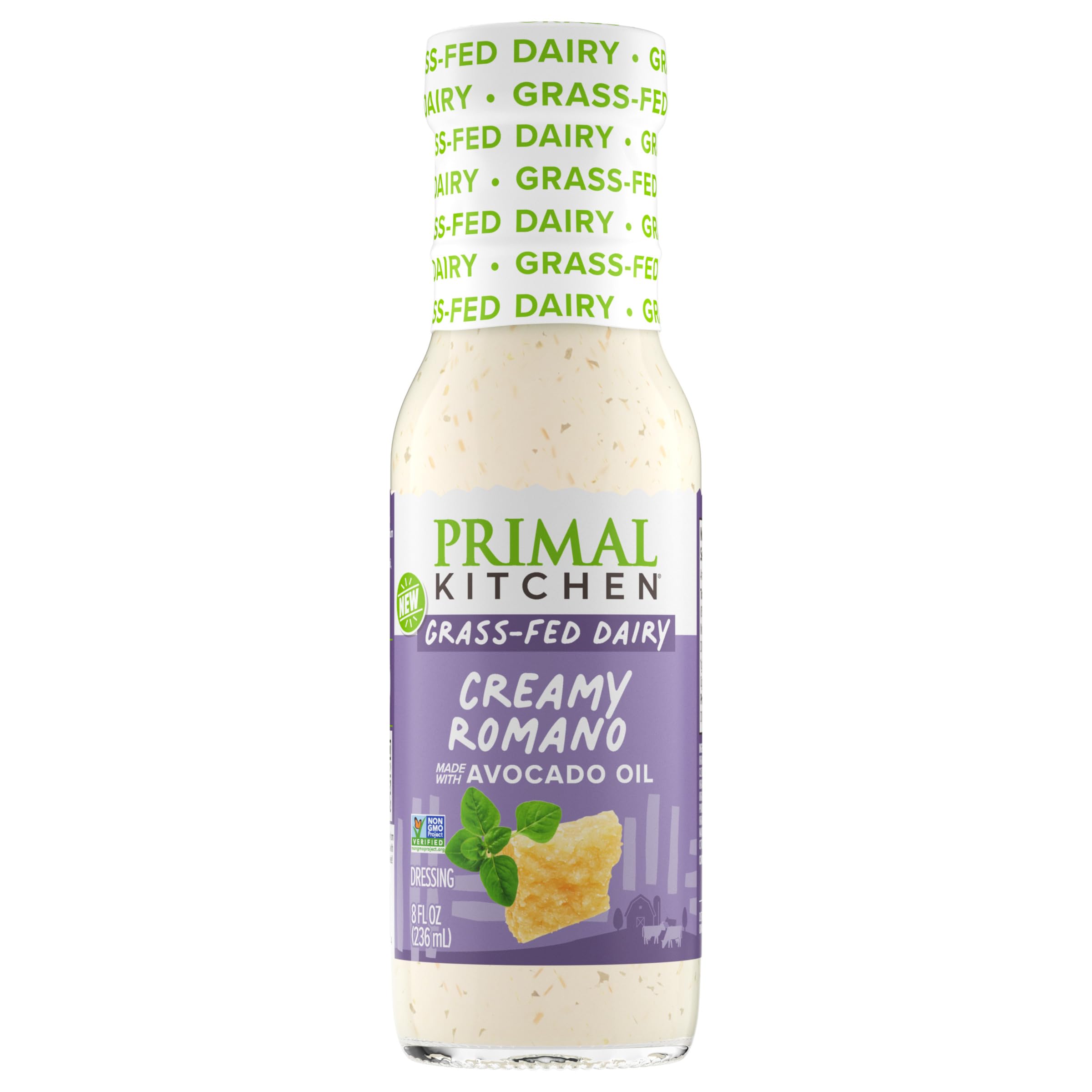Primal Kitchen Creamy Romano Dairy Dressing, 8 oz