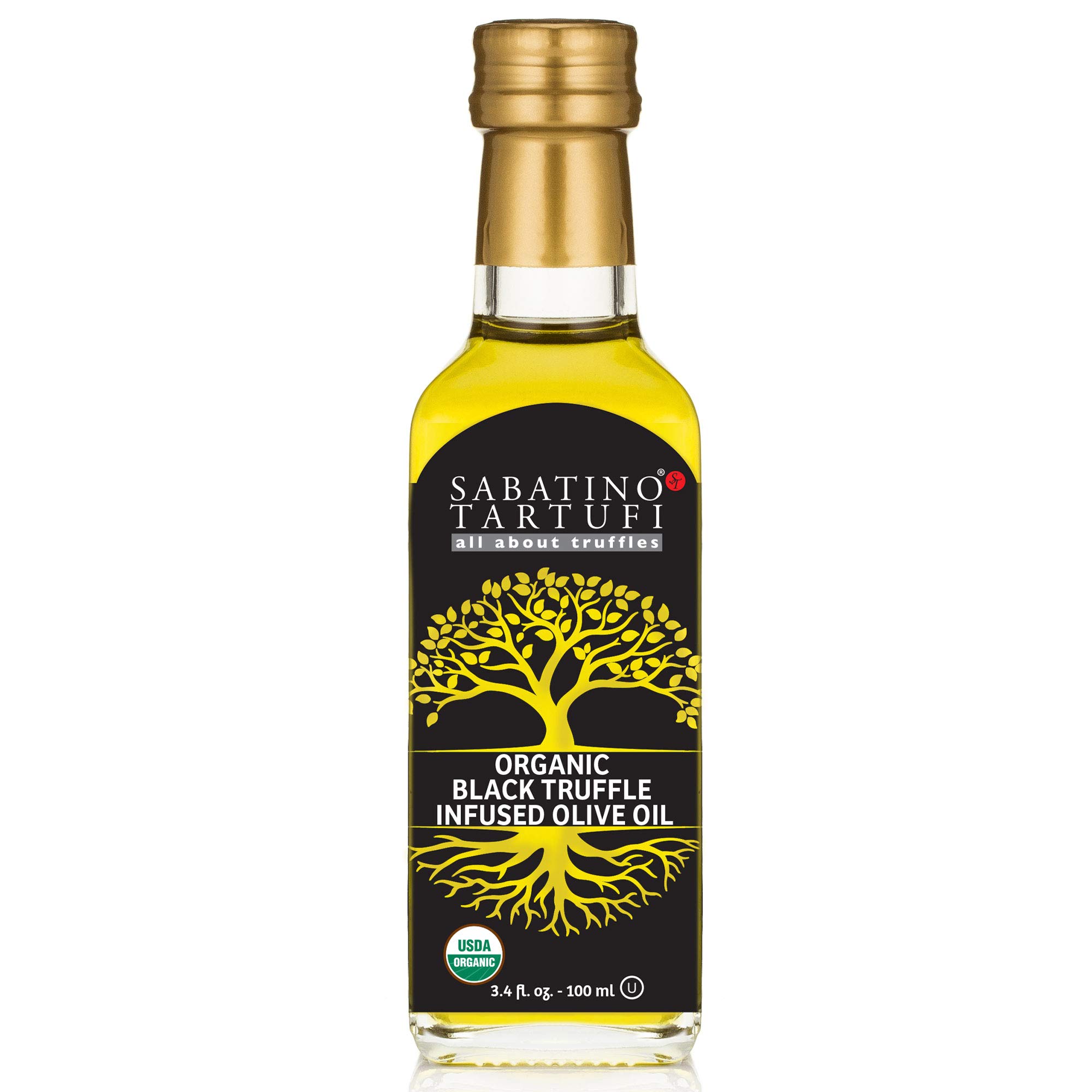 Sabatino Tartufi Sabatino, Oil Truffle Black Organic, Organic Black Truffle Flavor, 3.4 Ounce