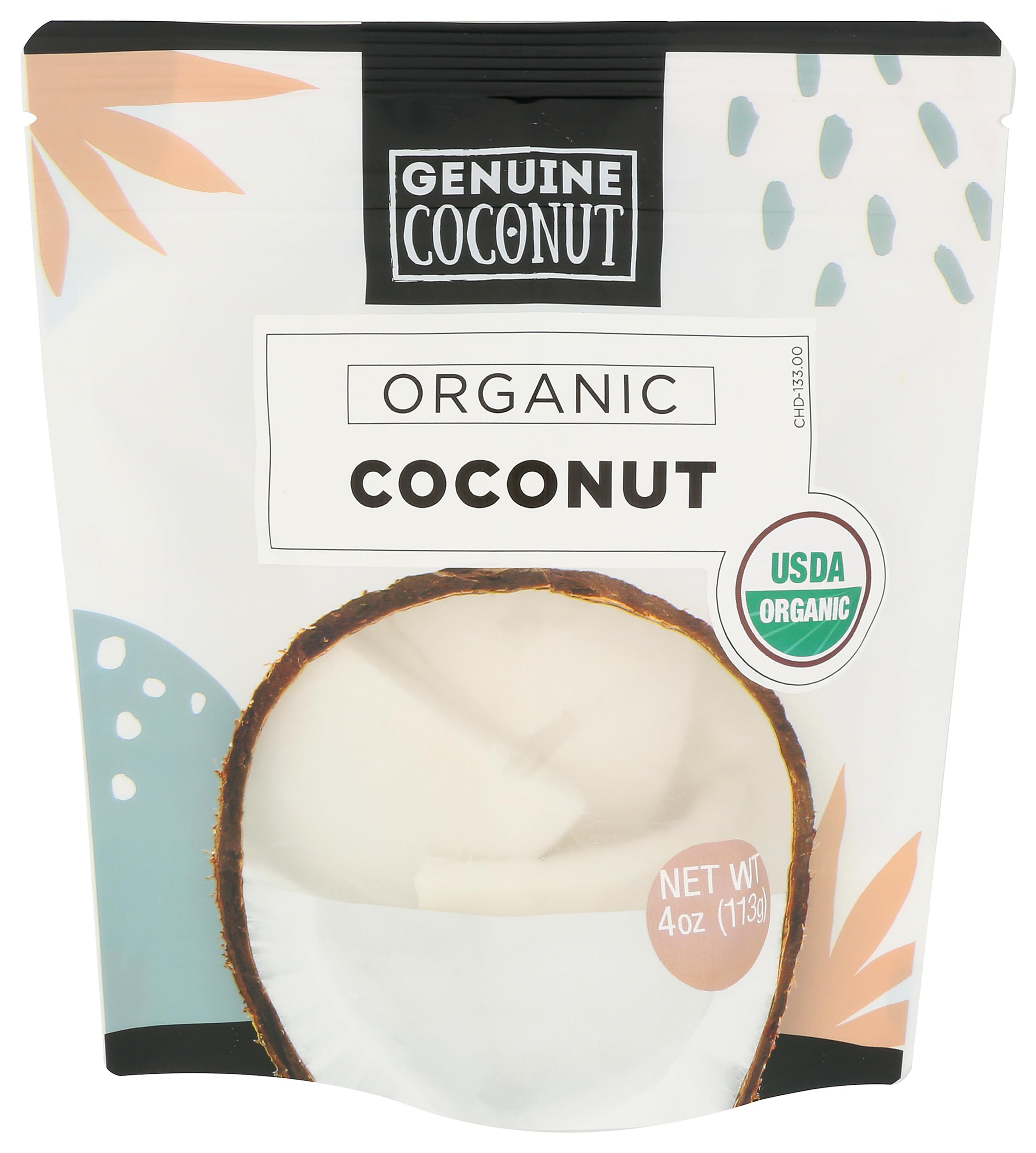 TICAFOU Organic Coconut Chunks, 4 OZ
