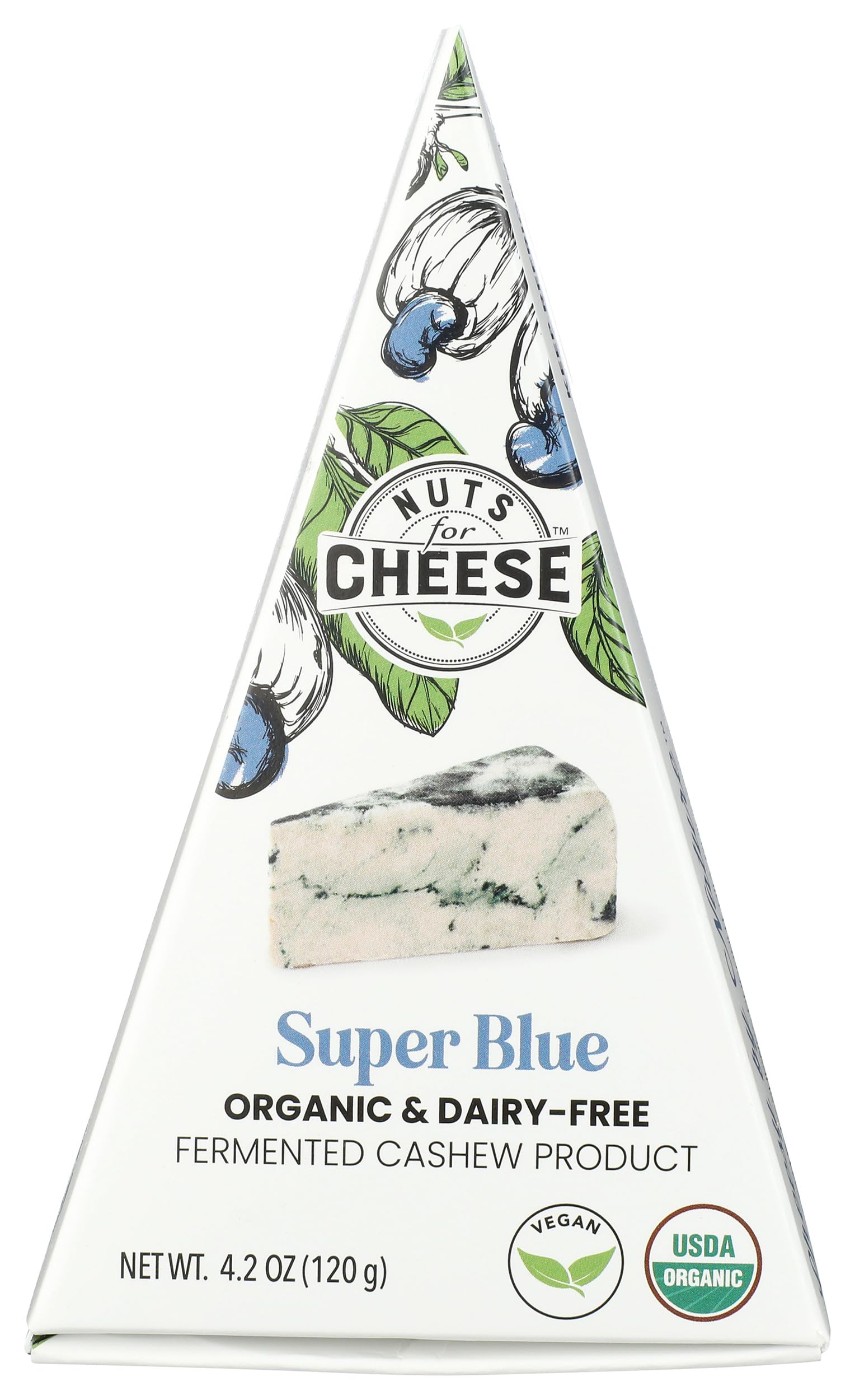 Nuts For Cheese, Cashew Cheese Super Blue Organic, 4.2 Ounce