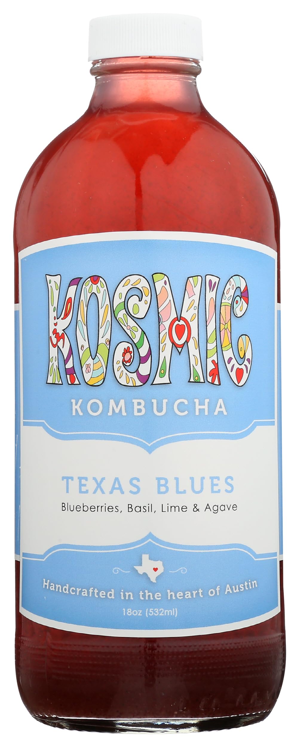 Kombucha Texas Blues Organic, 18 Fl Oz