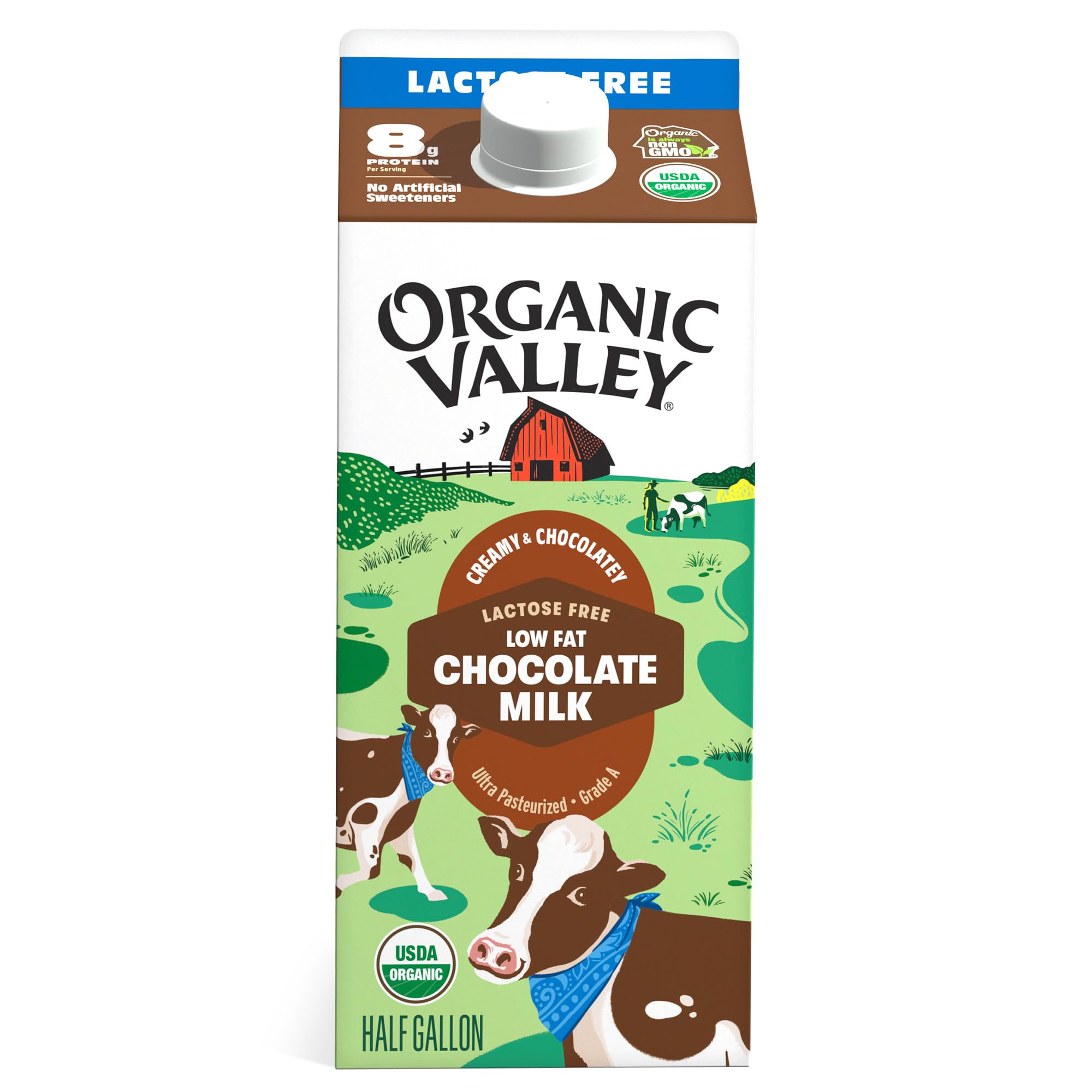 Organic Valley Organic Chocolate Milk, 1%, Lactose-Free, 64 oz