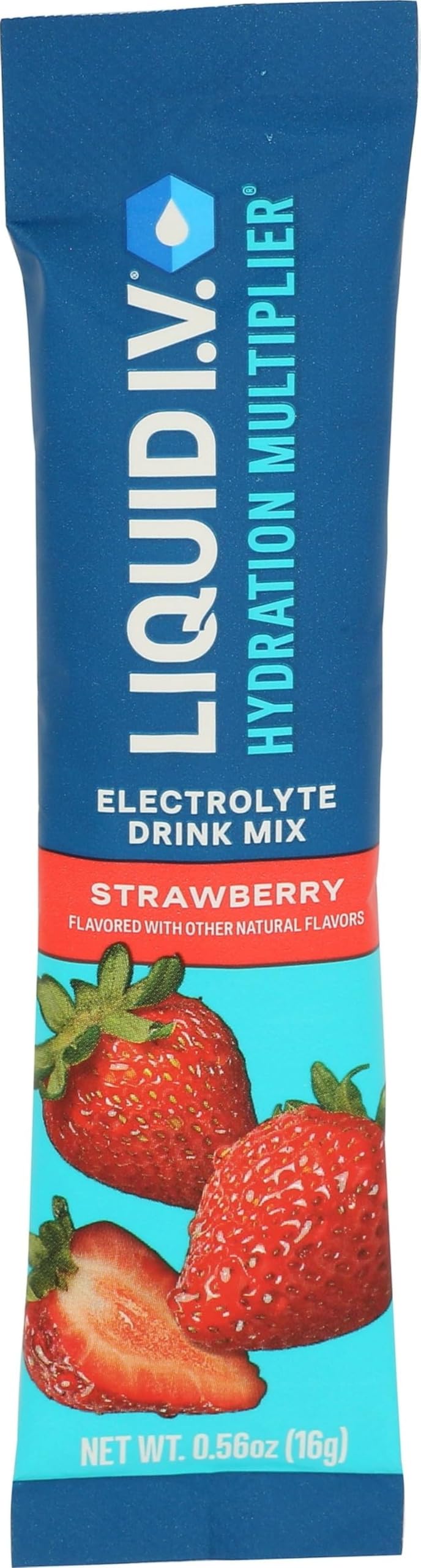 Liquid IV Strawberry Hydration Drink Mix Single, 0.56 OZ