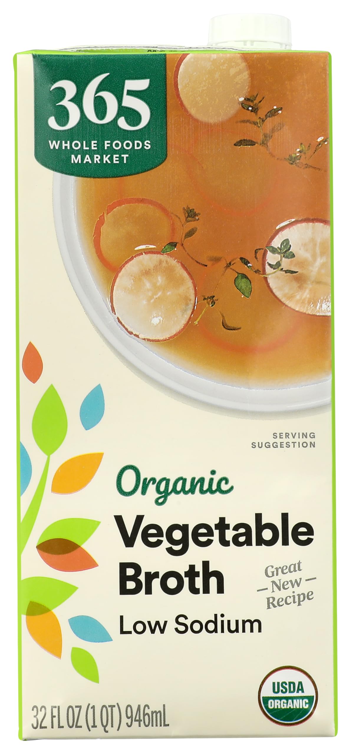 365 by Whole Foods Market Organic Low Sodium Vegetable Broth, 32 OZ
