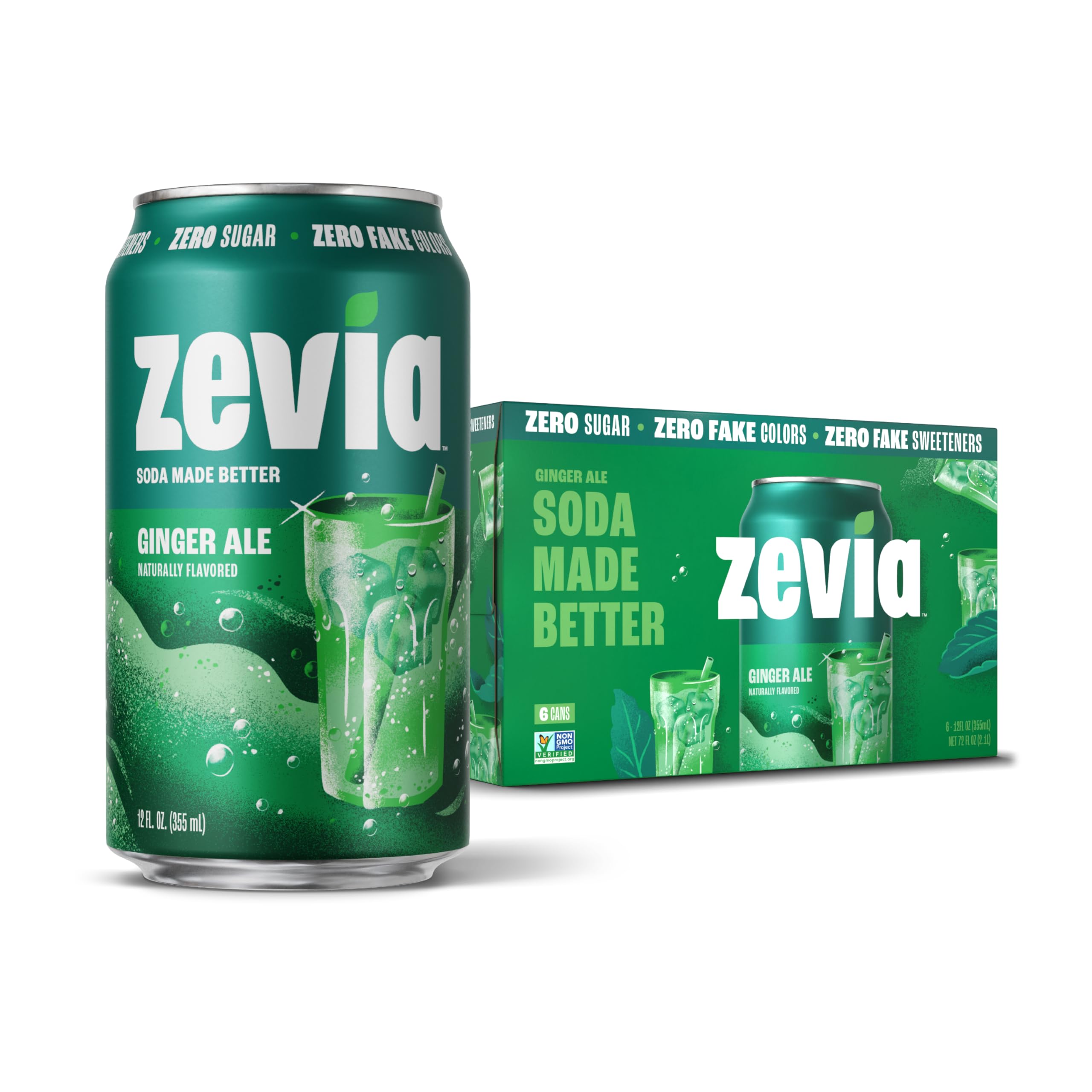 Zevia All Natural Diet Soda - Ginger Ale - 12 oz - 6 pk