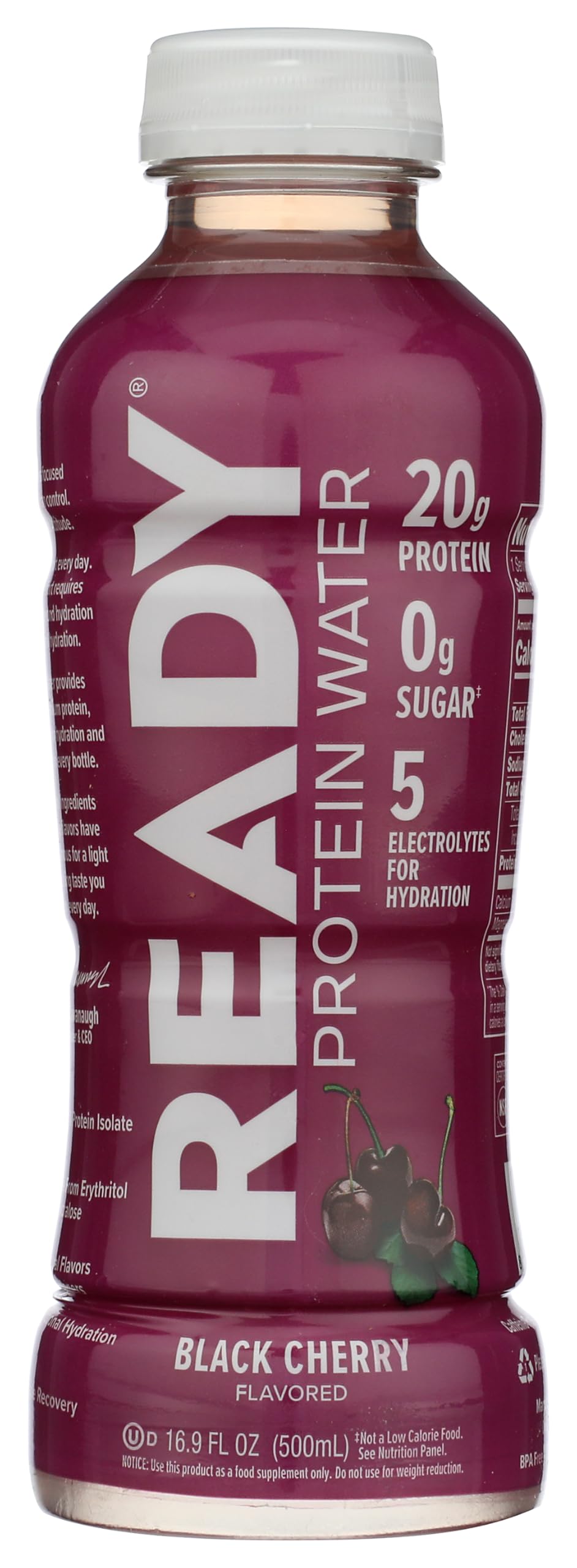 Come Ready Black Cherry Protein Water, 16.9 FZ