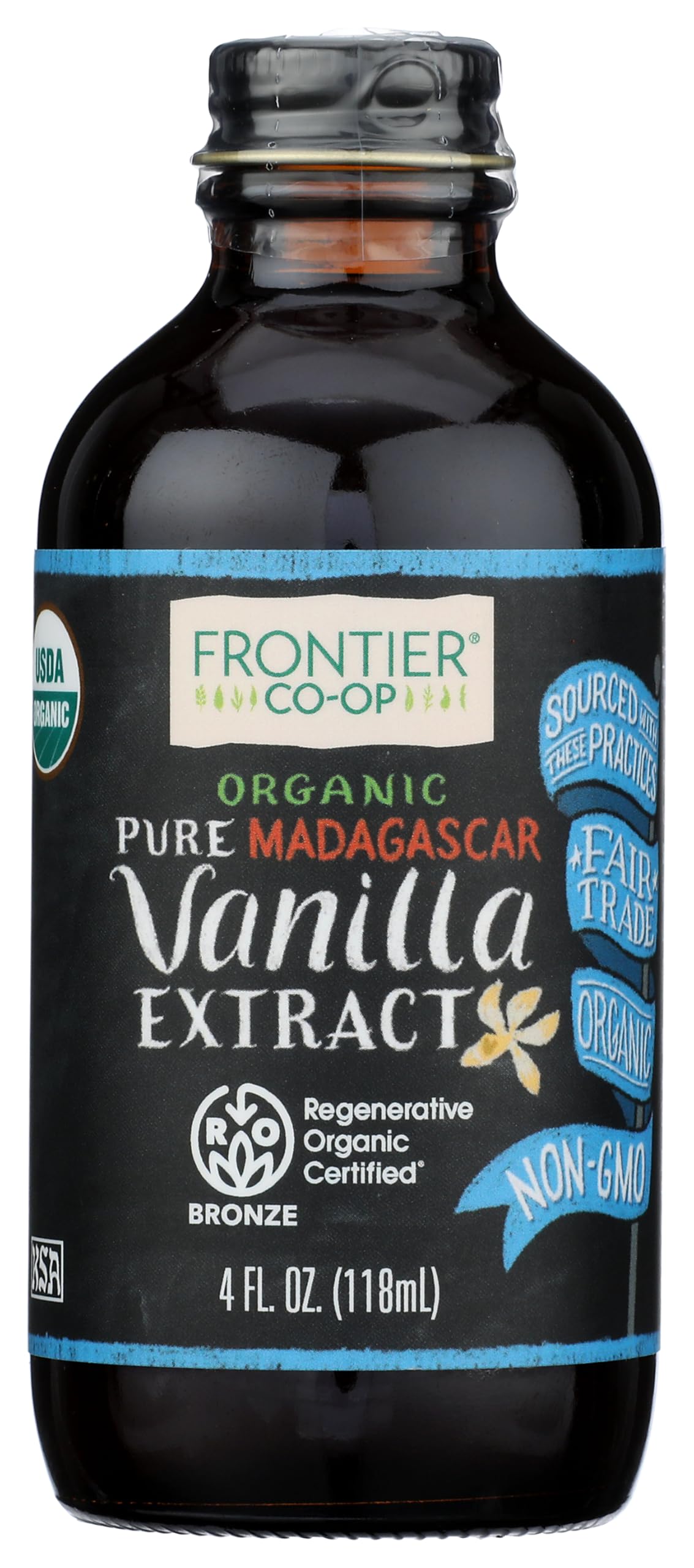 Frontier Organic Regenerative Madagascar Vanilla, 4 FZ