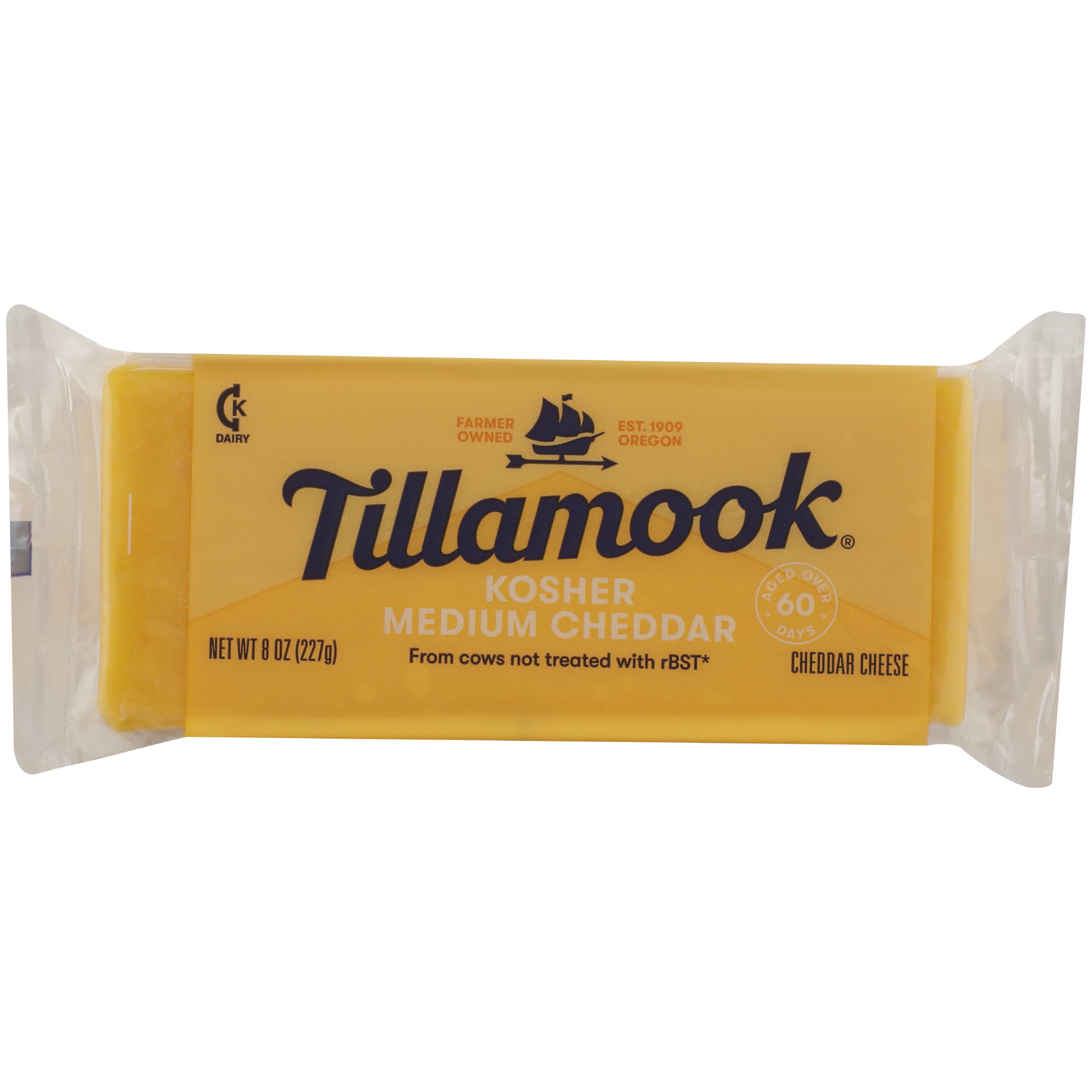 Tillamook Cheddar Kosher Bar, 8 Ounce