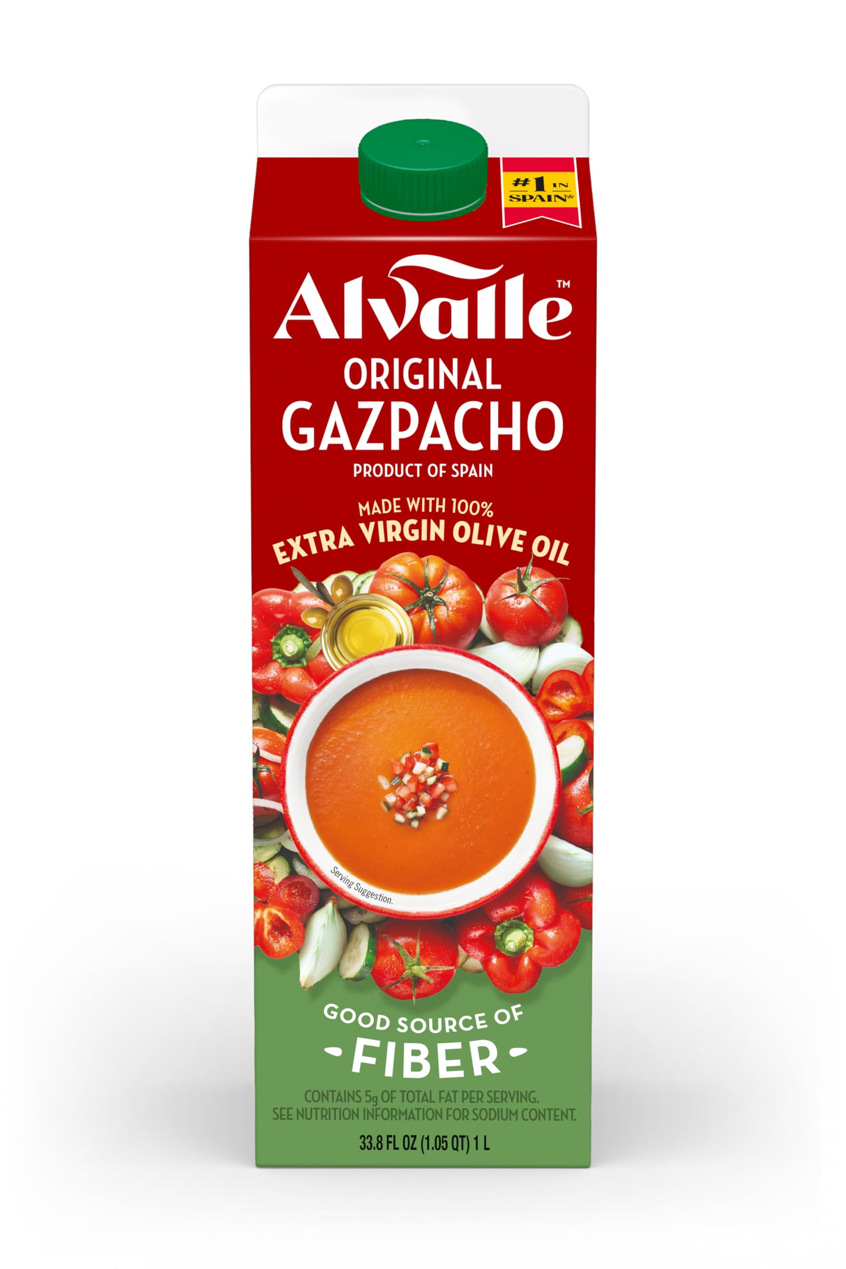 Alvalle Original Gazpacho Soup, 1 LT