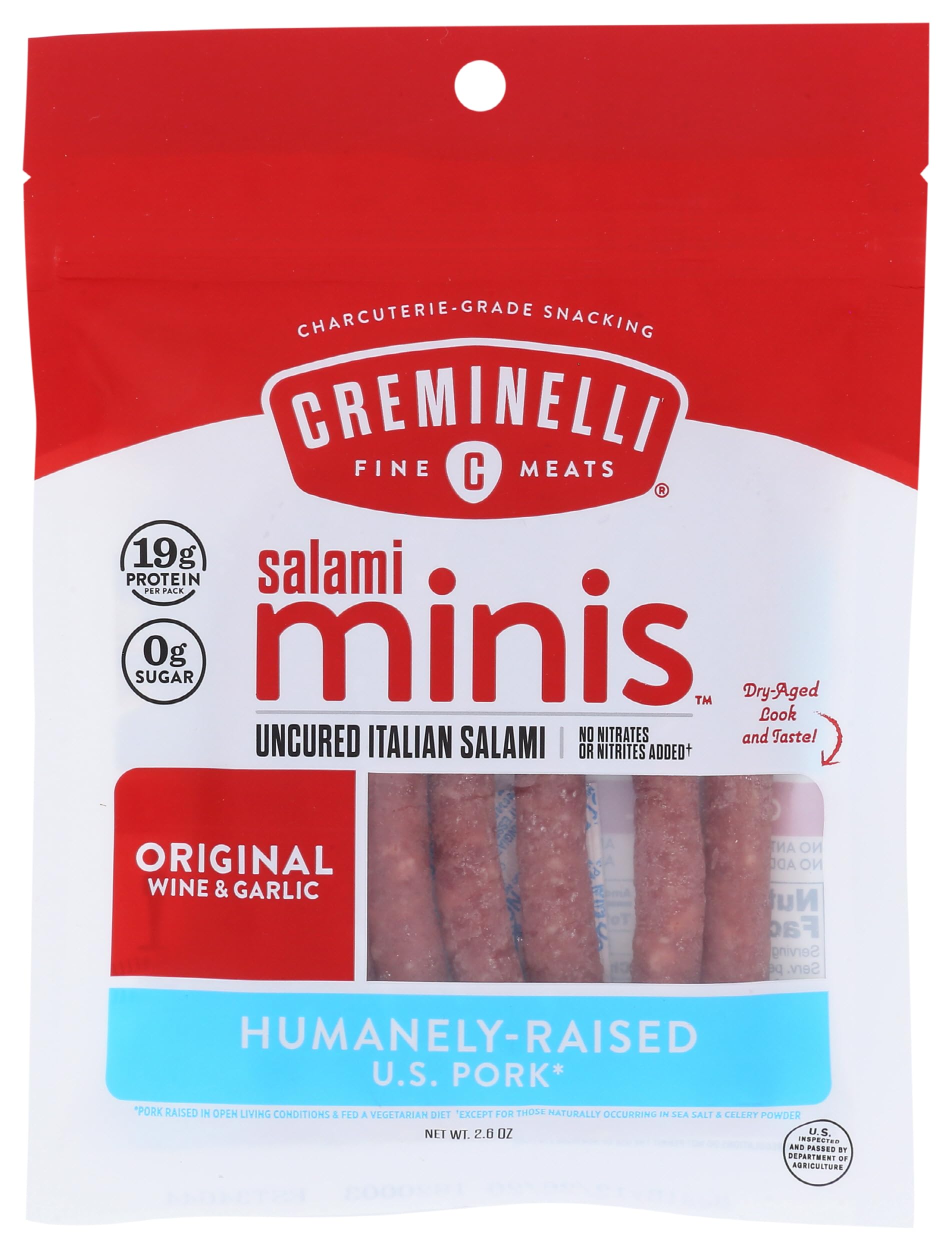 Creminelli Original Salami Minis, 2.6 Ounce
