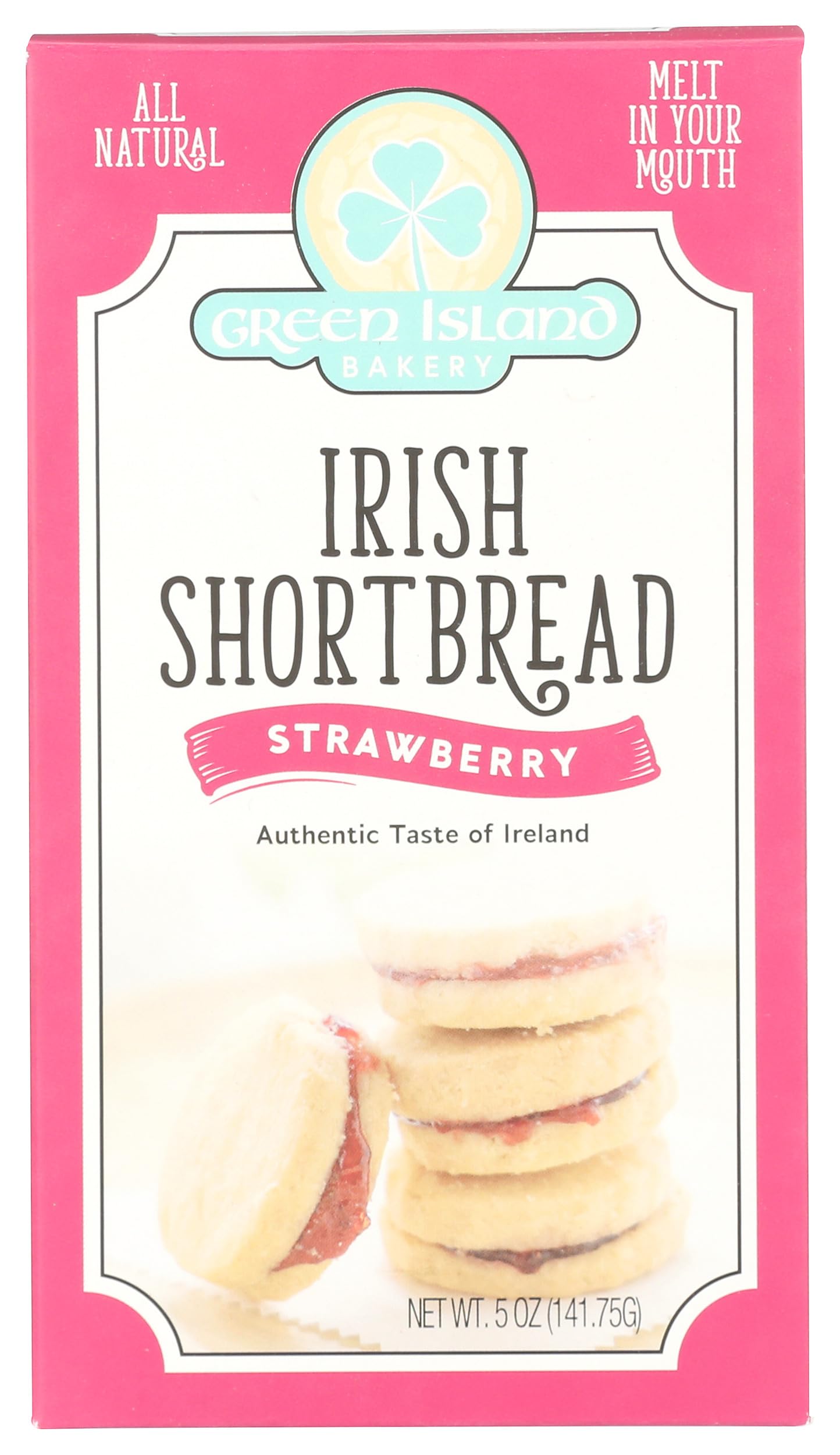 Cookies Shortbread Irish Strawberry, 5 Ounce