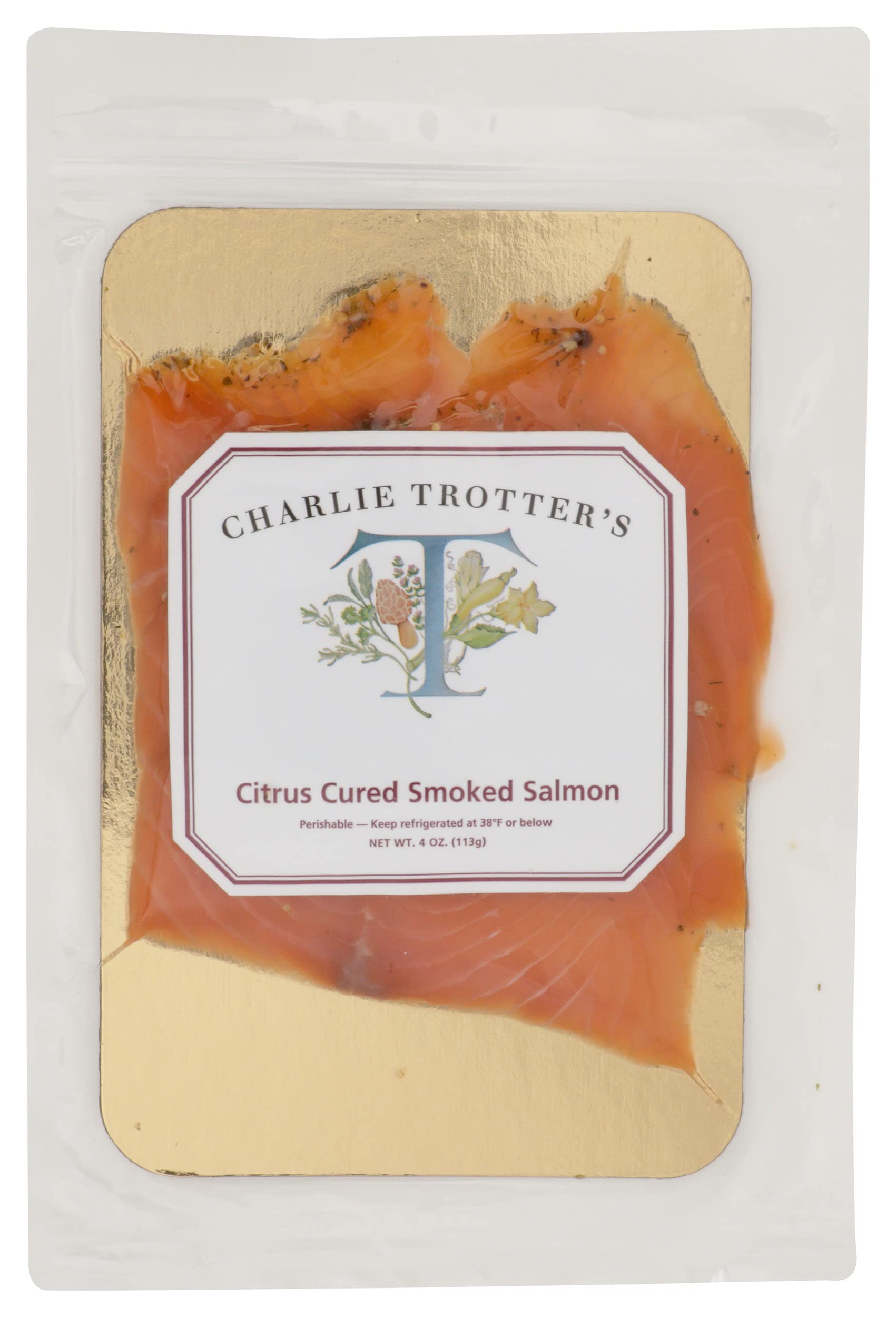 Charlie Trotters Citrus Smoked Salmon, 4 OZ