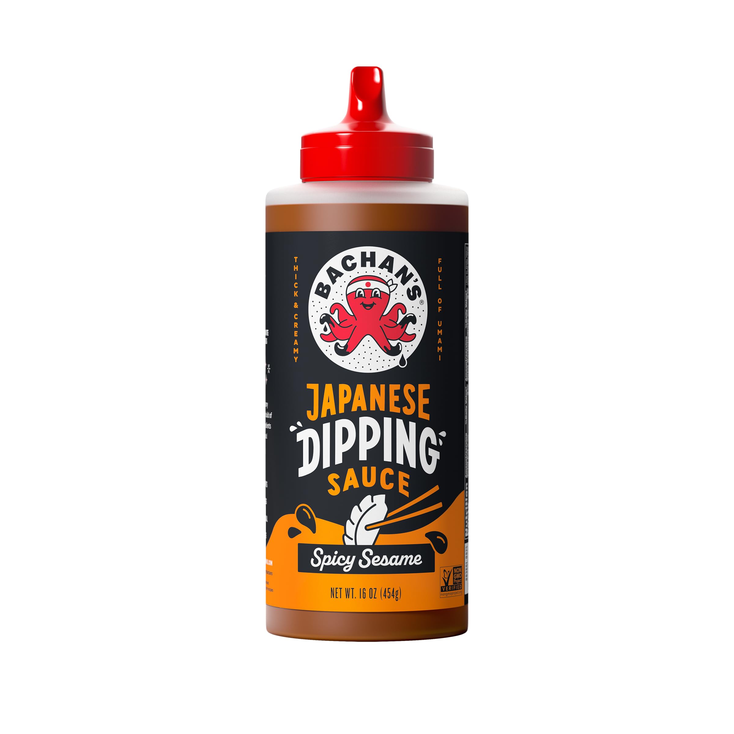 Bachan's Japanese Dipping Sauce, Spicy Sesame, 16 Oz Bottle | Condiment, Cold-Filled, Non GMO, No Preservatives, No Nut, Non Dairy, Vegan and BPA free