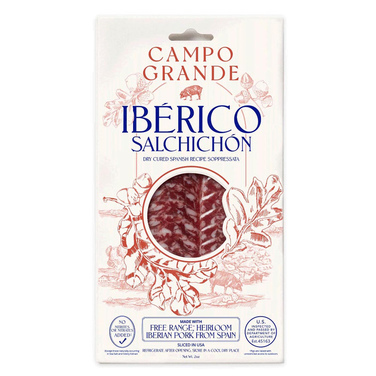 Campo Grande Sliced Salchichon Iberico, 2 Ounce