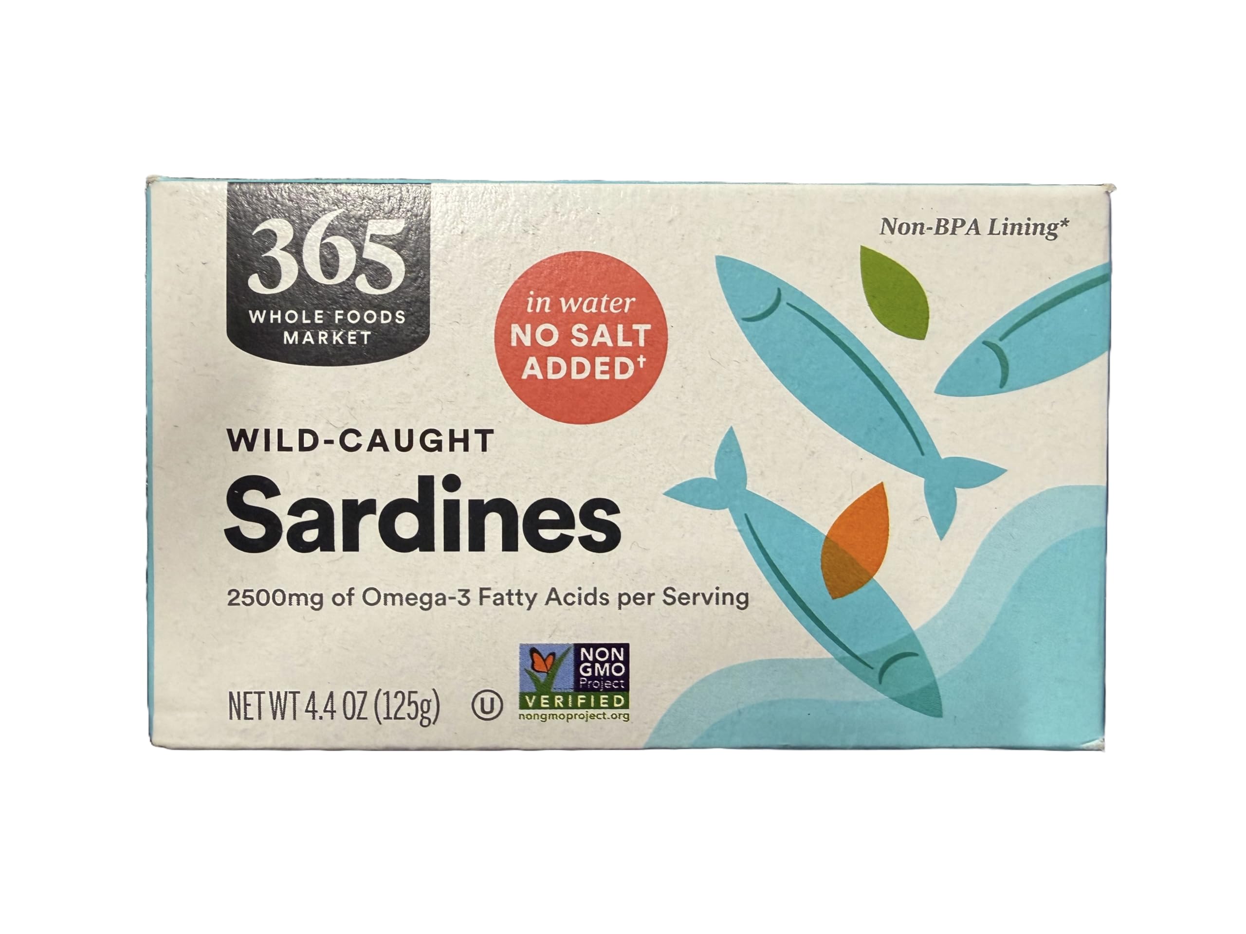 365 by Whole Foods Market Wild Caught Sardines In Water, 4.4 OZ