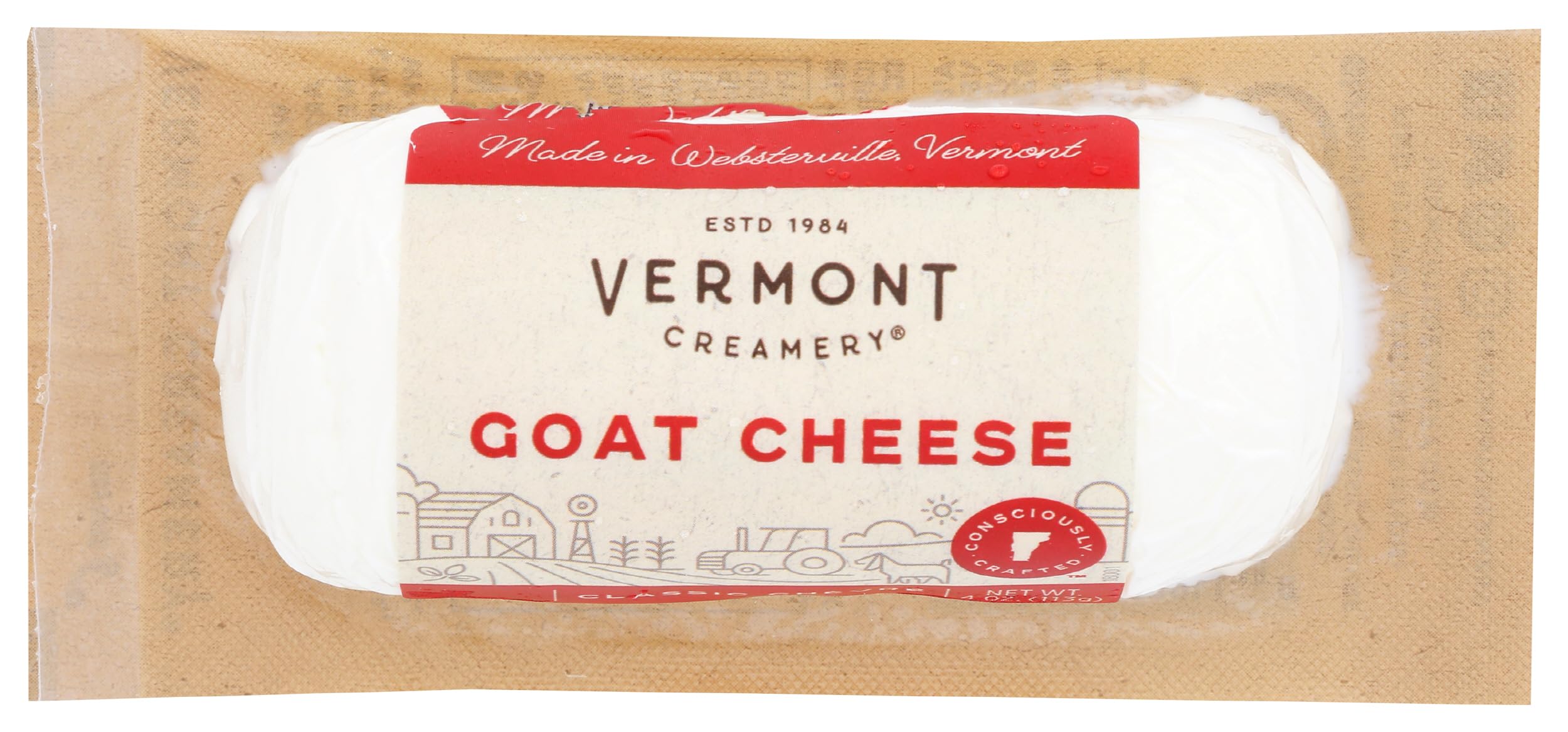 Vermont Creamery Chèvre, Log, 4 oz