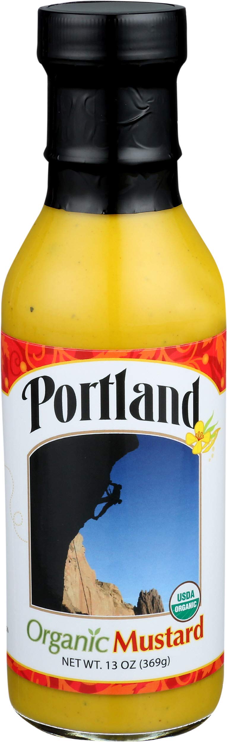 Portland Organic Mustard by Portlandia Foods - 13 oz Glass Bottle - Naturally Gluten-free, Vegan, Non-GMO, Made in Oregon USA