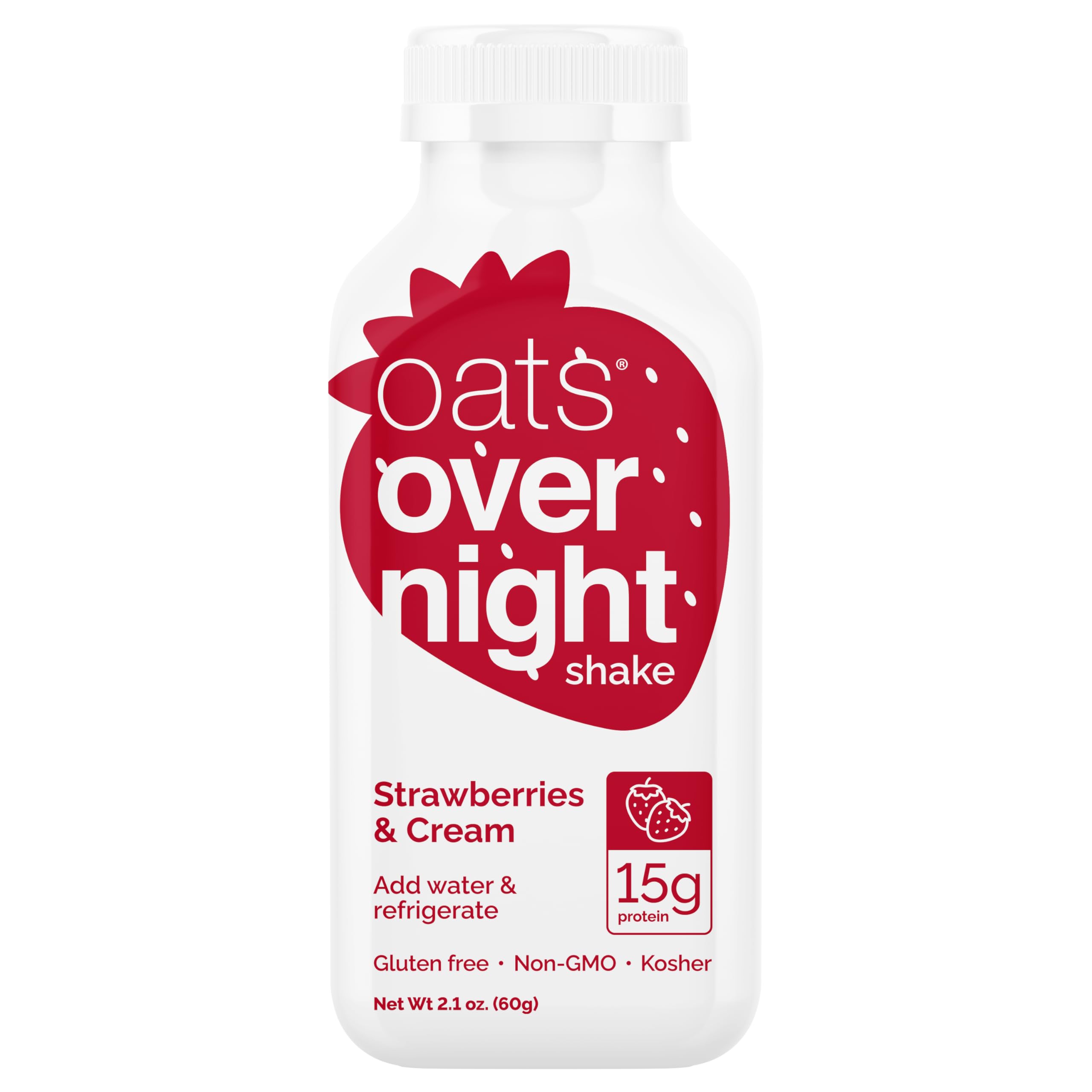 Oats Overnight Strawberries & Cream Overnight Oats Shake, 2.1 OZ