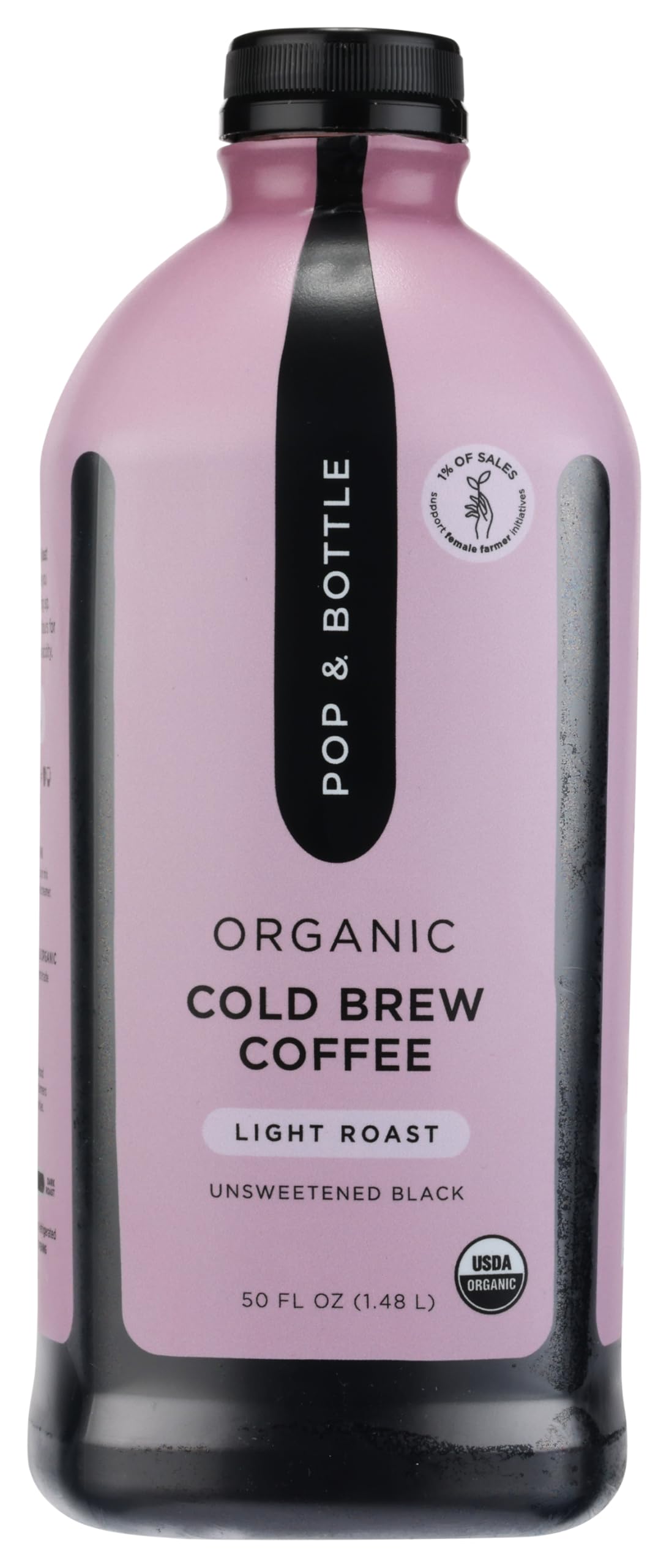 Pop And Bottle Coffee Cold Brew Light Roast Organic, 50 Fl Oz