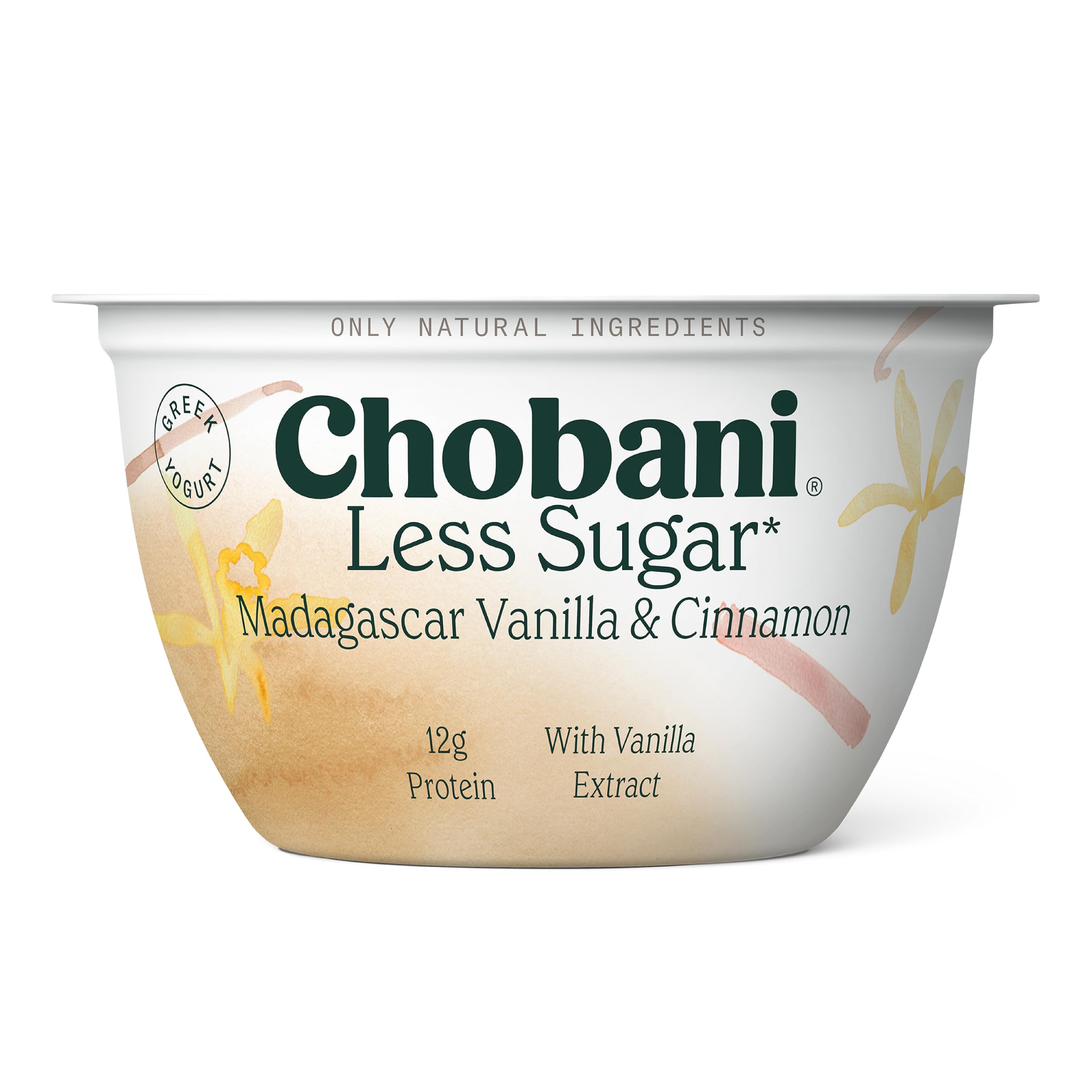 Chobani® Less Sugar Low-Fat Greek Yogurt Madagascar Vanilla Cinnamon 5.3oz