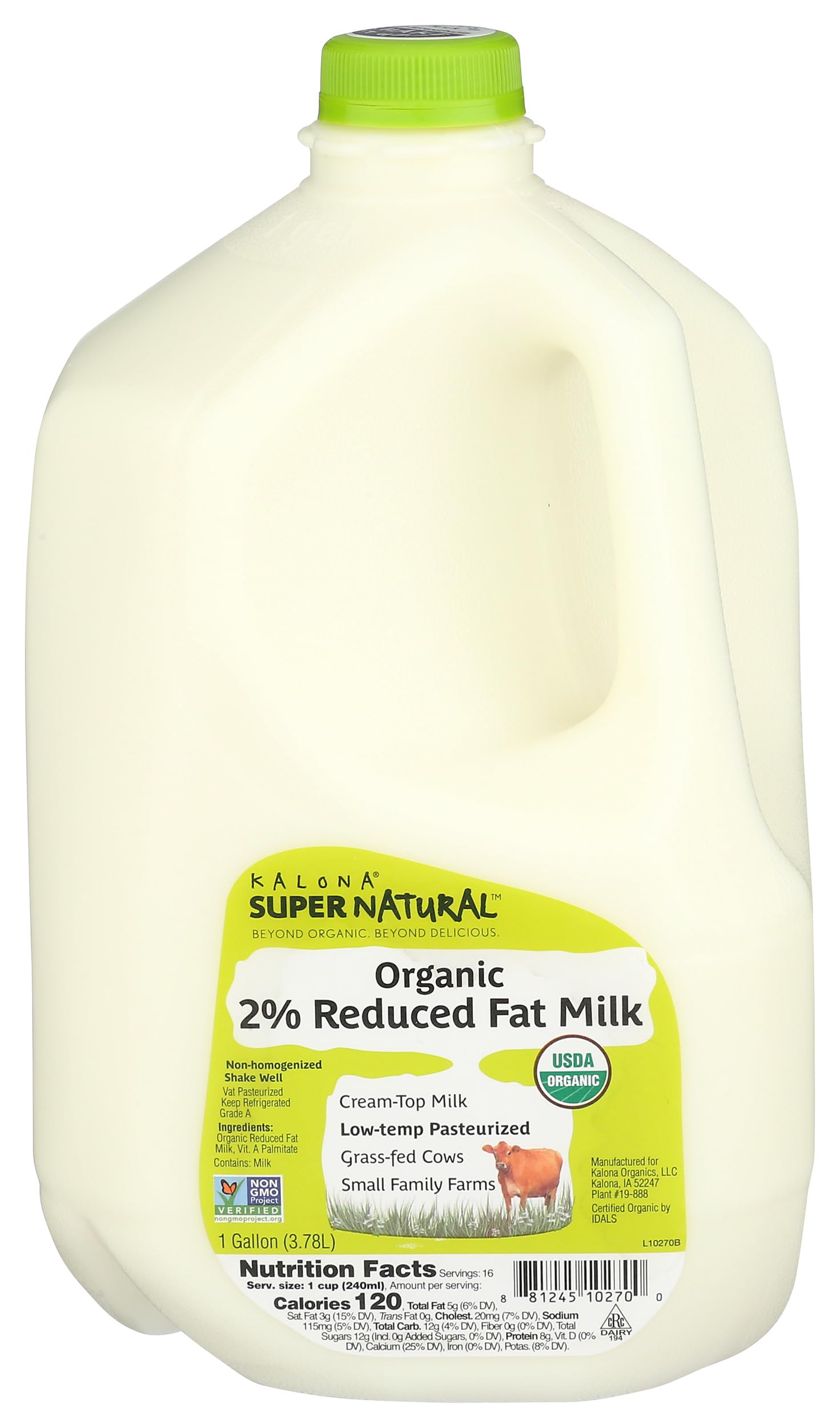 Milk 2% Organic, 128 Fl Oz