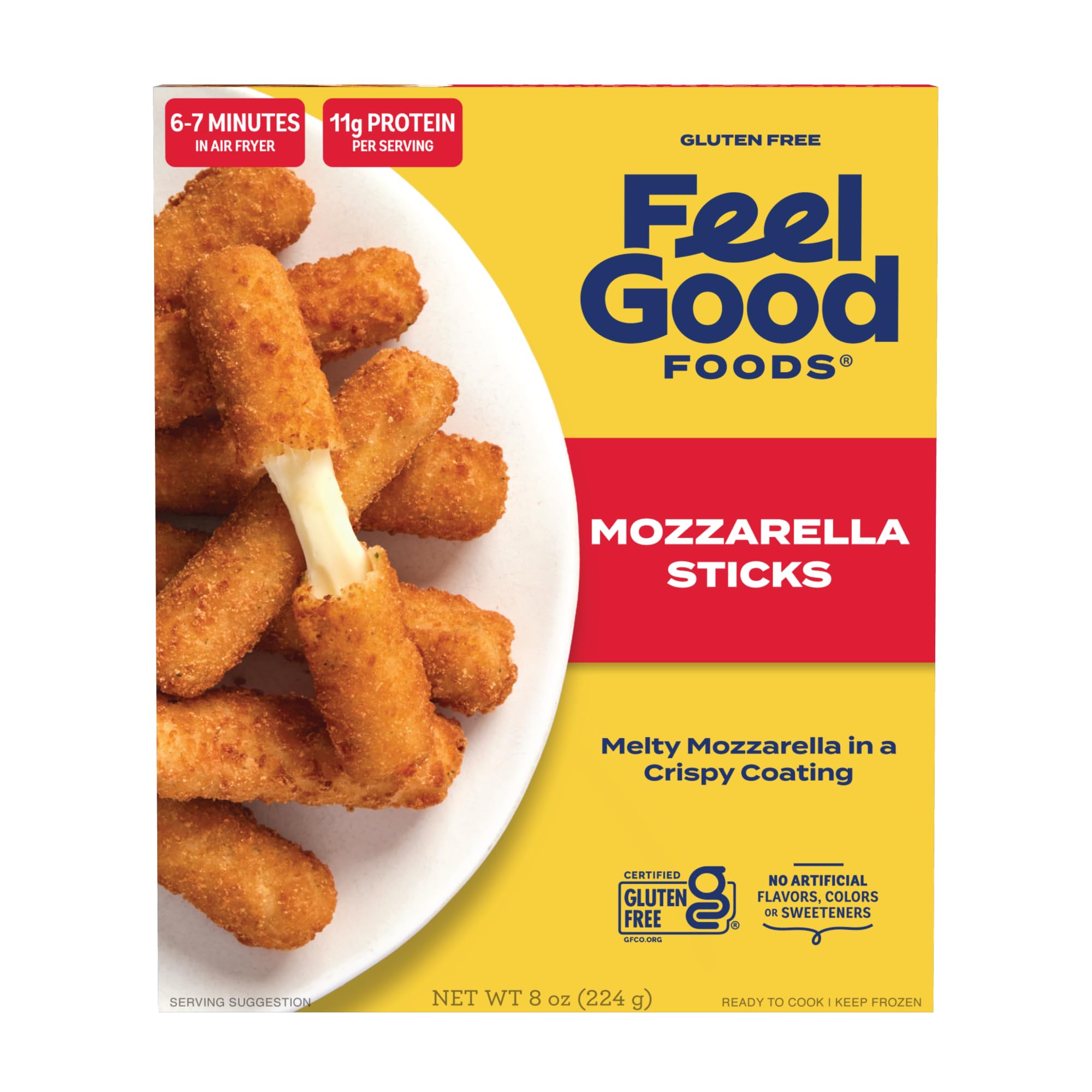 Feel Good Foods Mozzarella Sticks, 8 Ounce